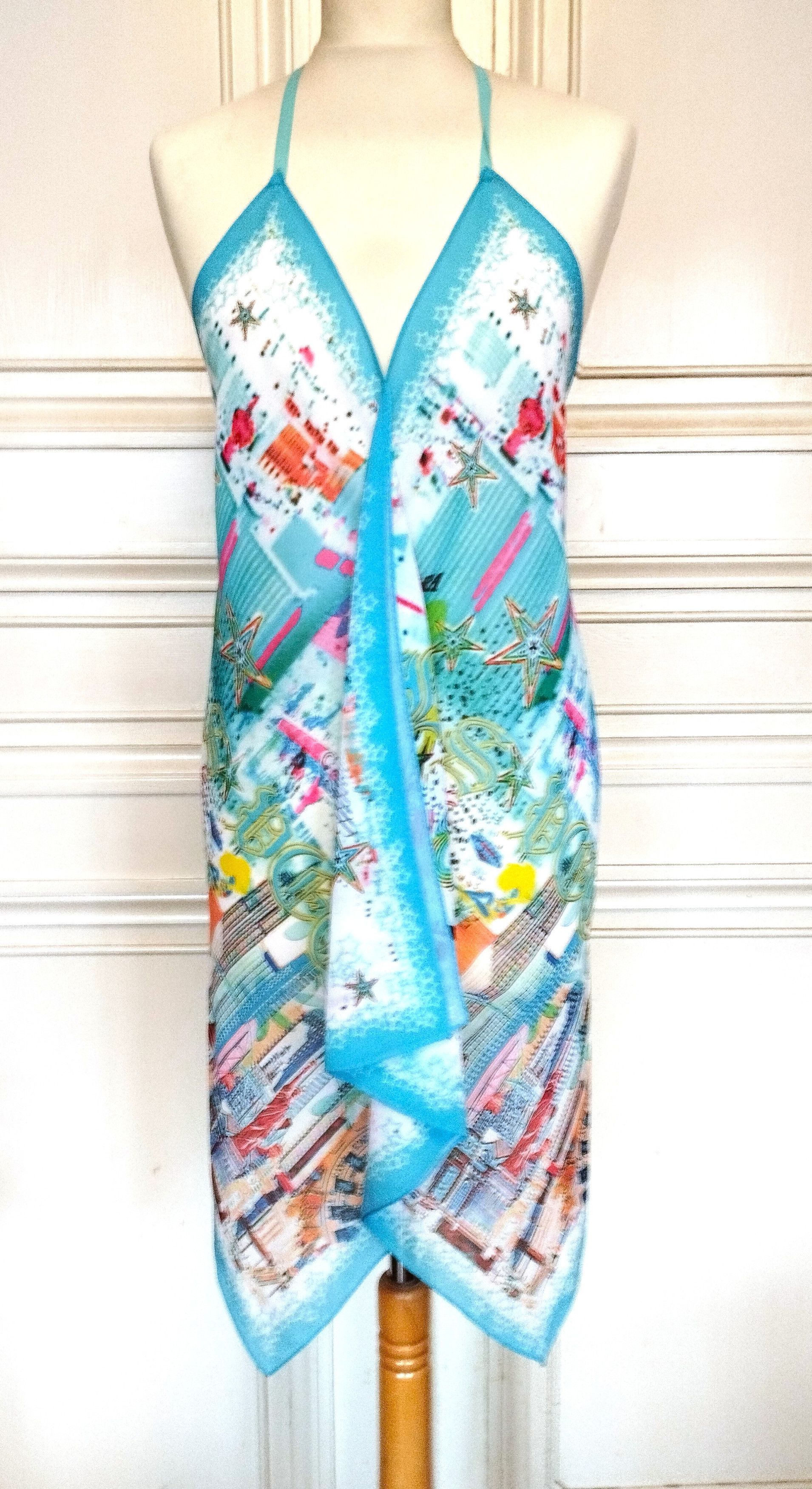 Designer Nathalie Chaize Creatrice Robe Carrés de Voile Las Vegas T M Size M / US 6-8 / IT 42-44 - 2 Thumbnail