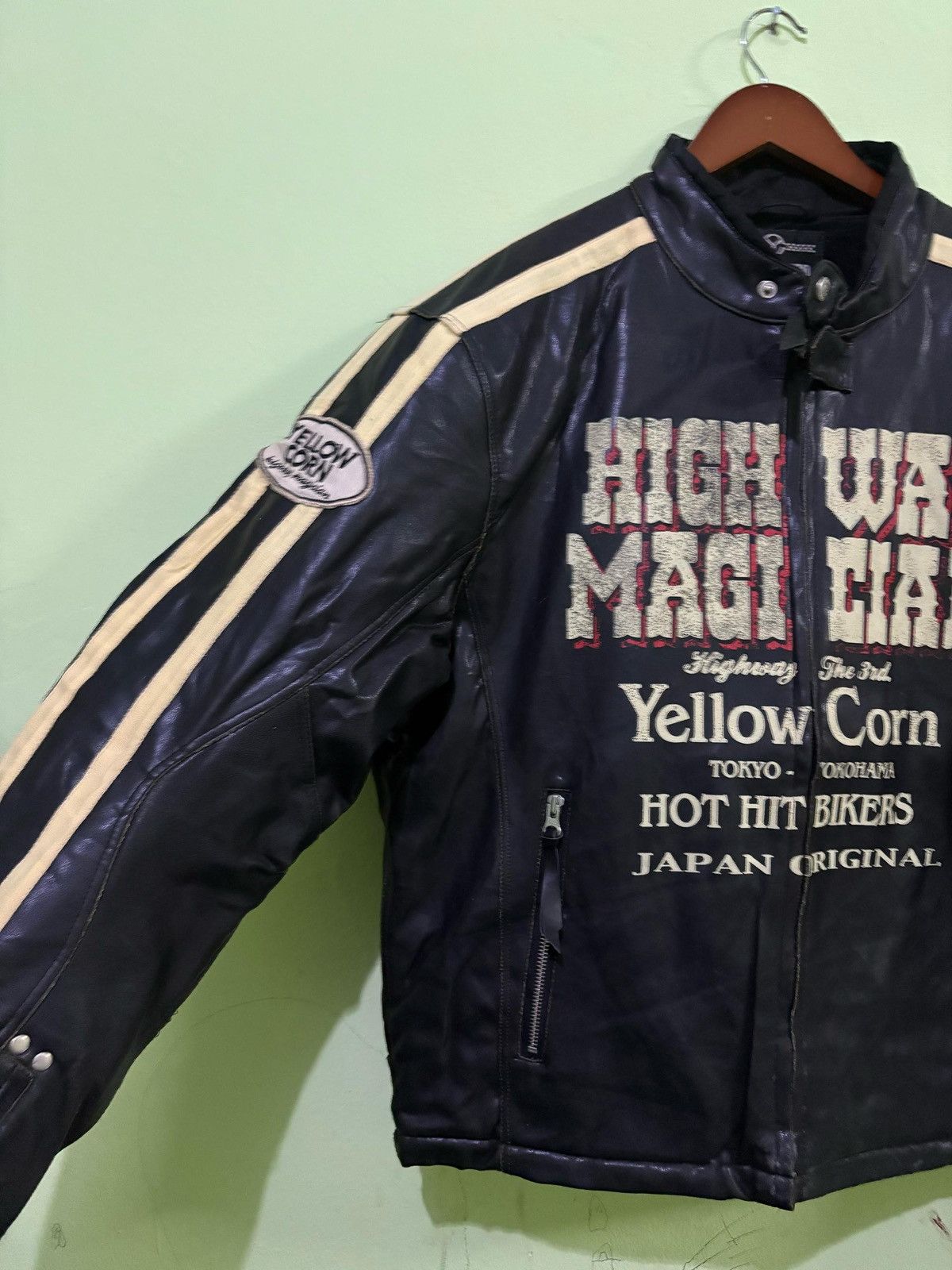 YELLOW CORN Vintage Yellow Corn Leather Jacket Highway Magician Japan Size US XL / EU 56 / 4 - 2 Thumbnail
