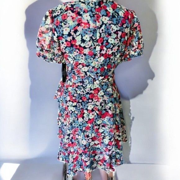 Elie Tahari Tahari Womens Navy Vneck Short Sleeve Tiered Dress NEW 2 Size XS / US 0-2 / IT 36-38 - 11 Thumbnail