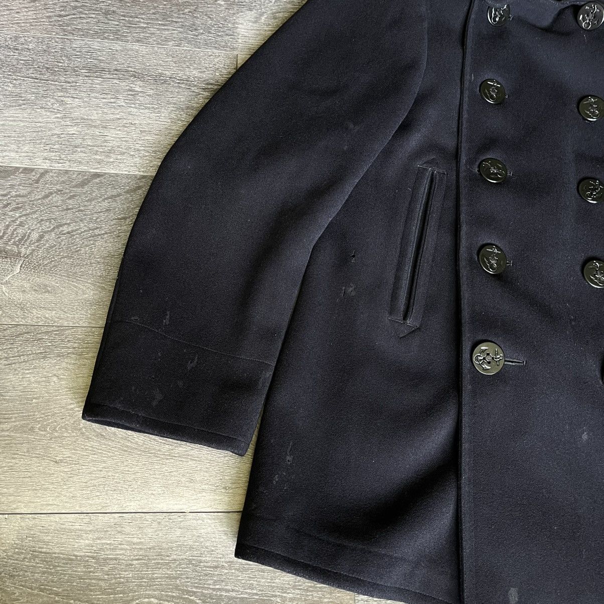 Naval Clothing Factory True Vintage 1940s WW2 World War 2 Navy Wool Peacoat Jacket Size US S / EU 44-46 / 1 - 8 Thumbnail