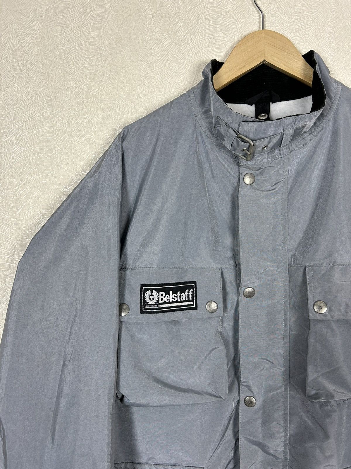 Belstaff × Vintage BELSTAFF Roadmaster Nylon Biker Belted Jacket Vintage Size US L / EU 52-54 / 3 - 3 Thumbnail