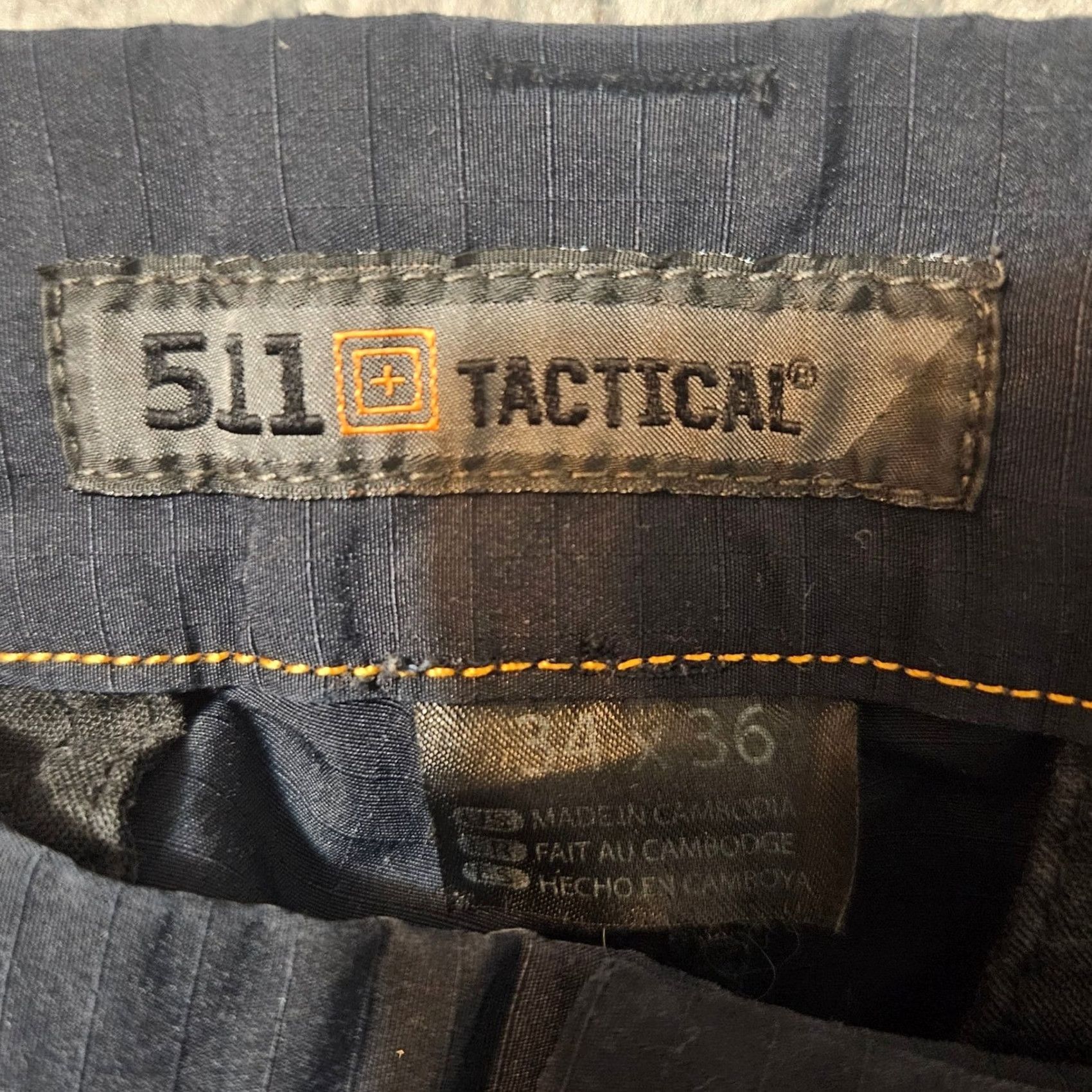 Vintage 5.11 Tactical Pants Mens 34 x 36 Dark Blue Fast-Tac Urban Ripstop 74461 Size US 34 / EU 50 - 3 Thumbnail
