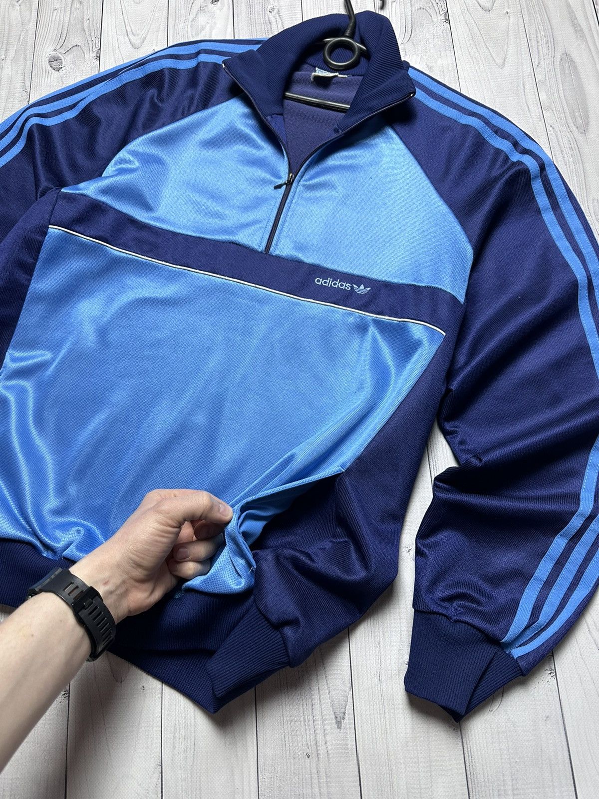 Adidas × Vintage Vintage adidas track jacket West Germany blue striped L Size US L / EU 52-54 / 3 - 3 Thumbnail
