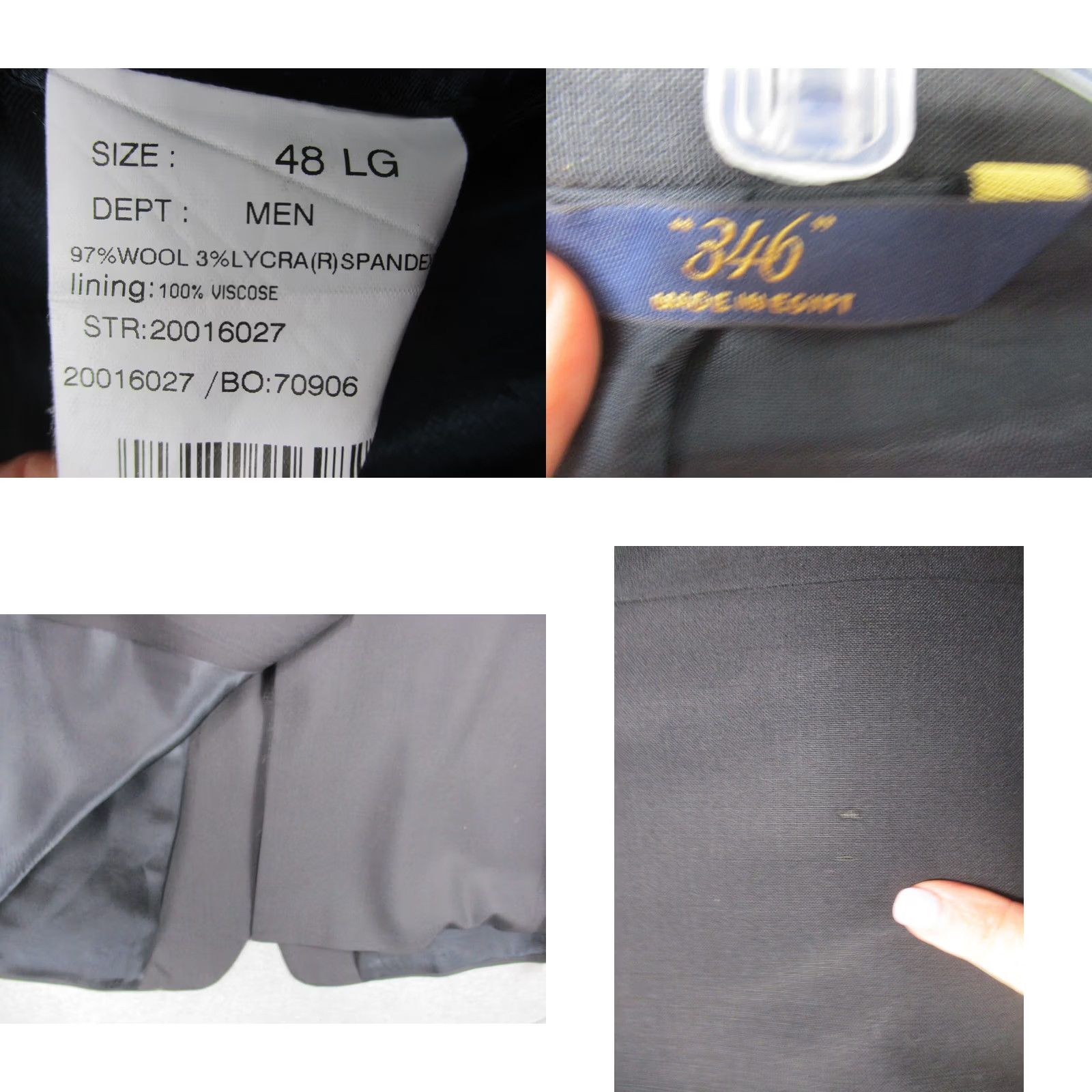 Brooks Brothers VINTAGE Brooks Brothers 346 Blazer 48L Wool Stretch Jacket Black Mens Blazer Size 48R - 9 Thumbnail
