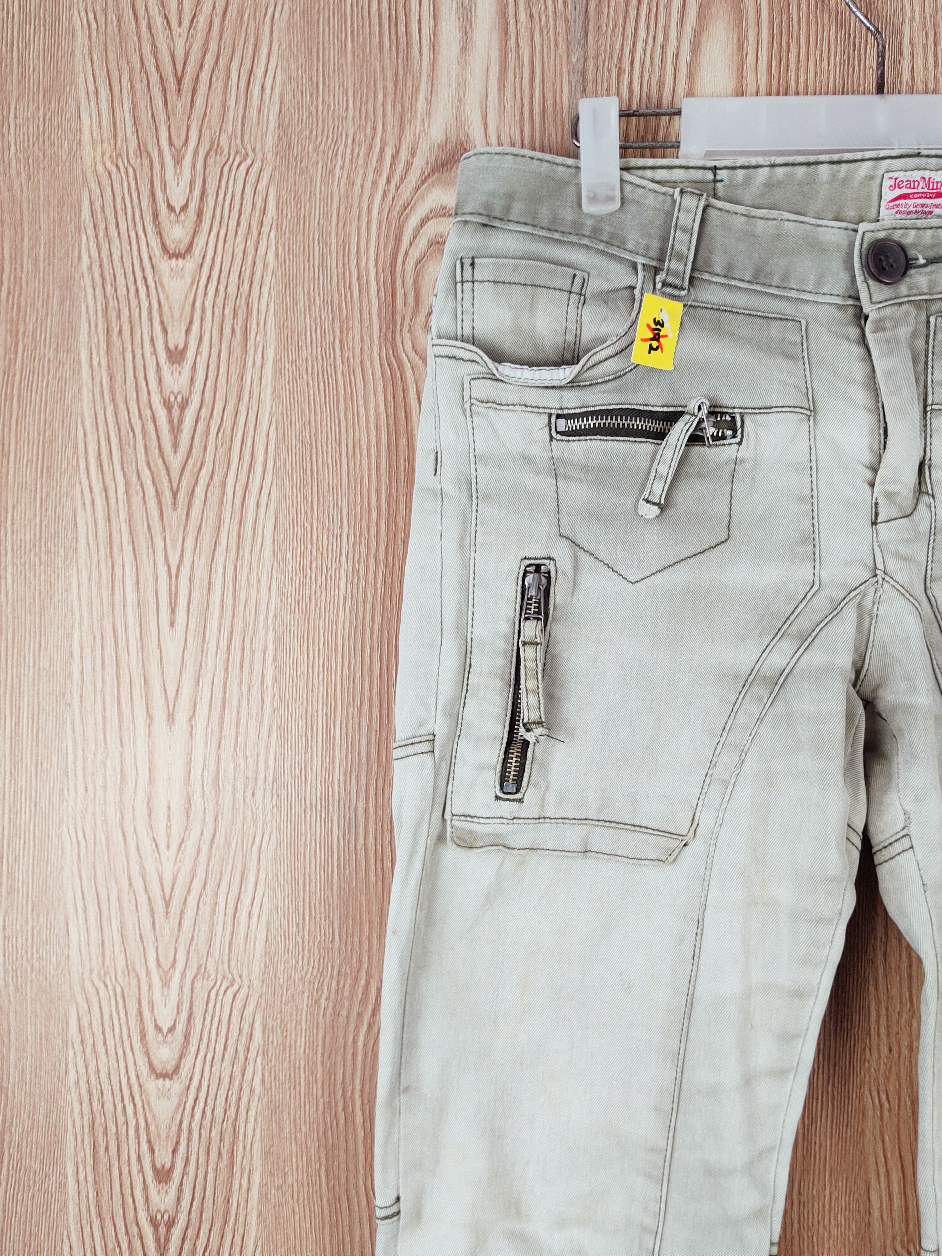 Japanese Brand Jean Mind Green Faded Multipocket Tactical Cargo Pants #W Size 32" / US 10 / IT 46 - 3 Thumbnail