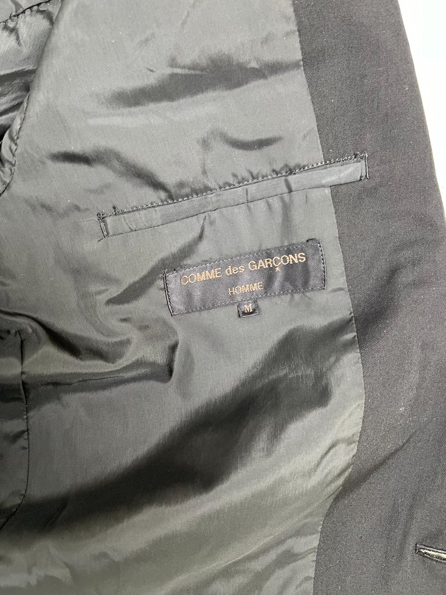 Comme des Garcons Homme AD 1991 Black Wool Deer Blazer Size 48R - 13 Thumbnail
