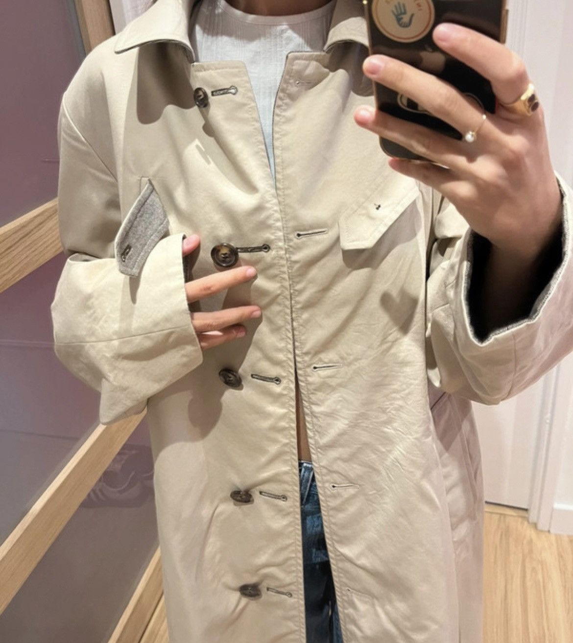 aw 1999 maison margiela reversible trenchcoat blank tag