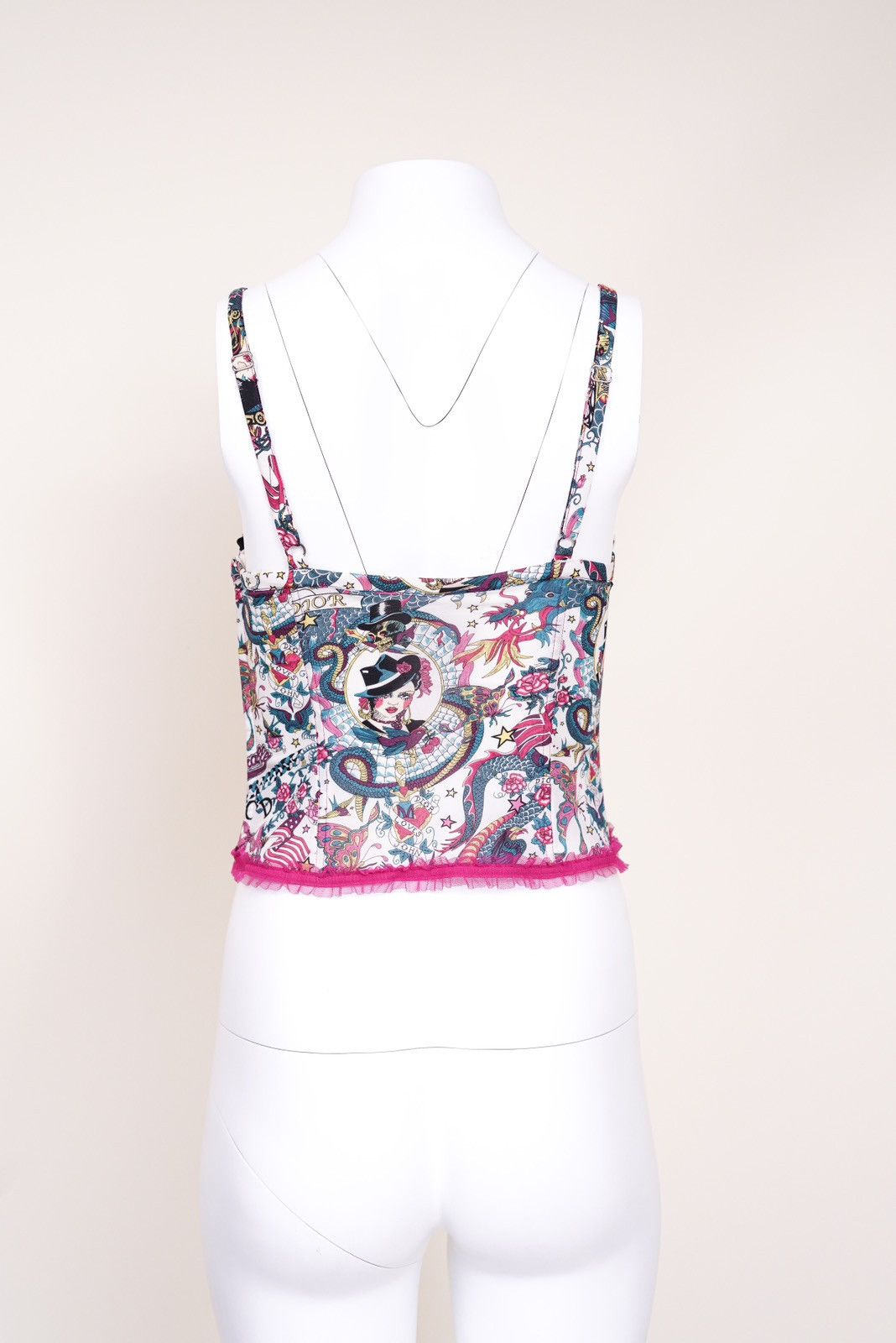 Dior Christian Dior Tattoo Print Ruffle Bustier Top Size XS / US 0-2 / IT 36-38 - 5 Thumbnail