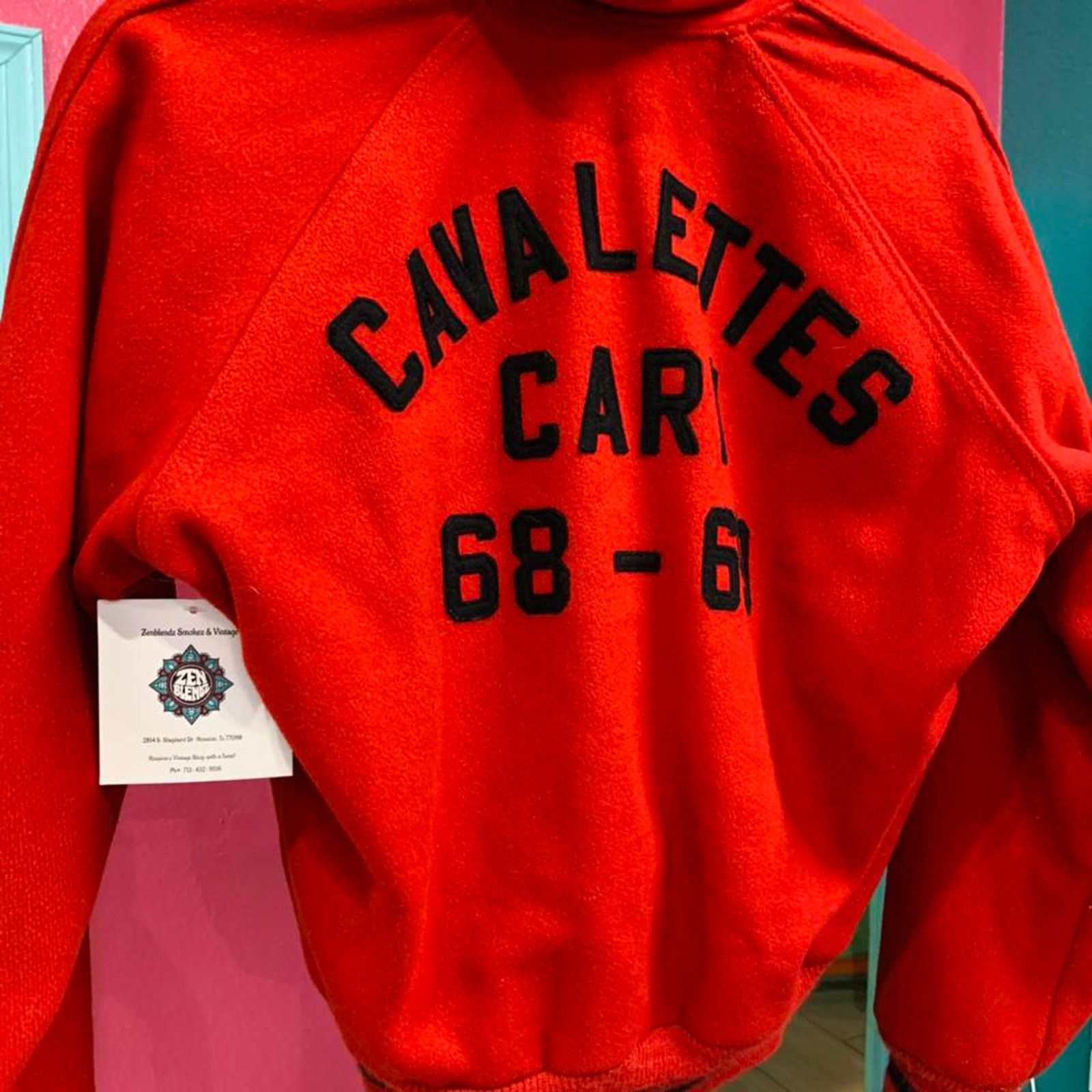 American Apparel 1968 Vintage Cavelettes red varsity jacket Size US S / EU 44-46 / 1 - 2 Thumbnail