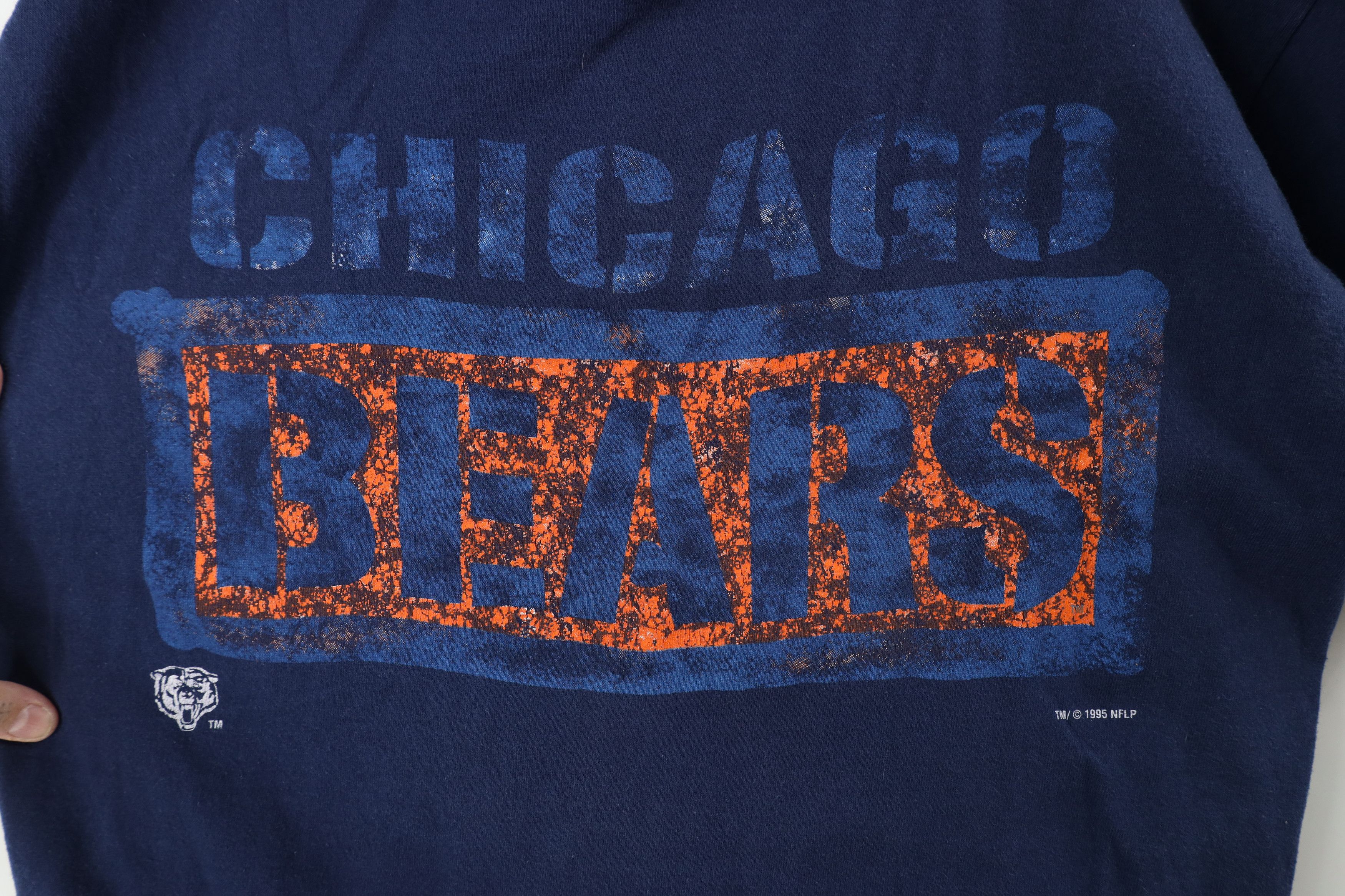 Vintage Vintage 90s Out Chicago Bears Football T-Shirt Blue USA Size US XL / EU 56 / 4 - 5 Thumbnail