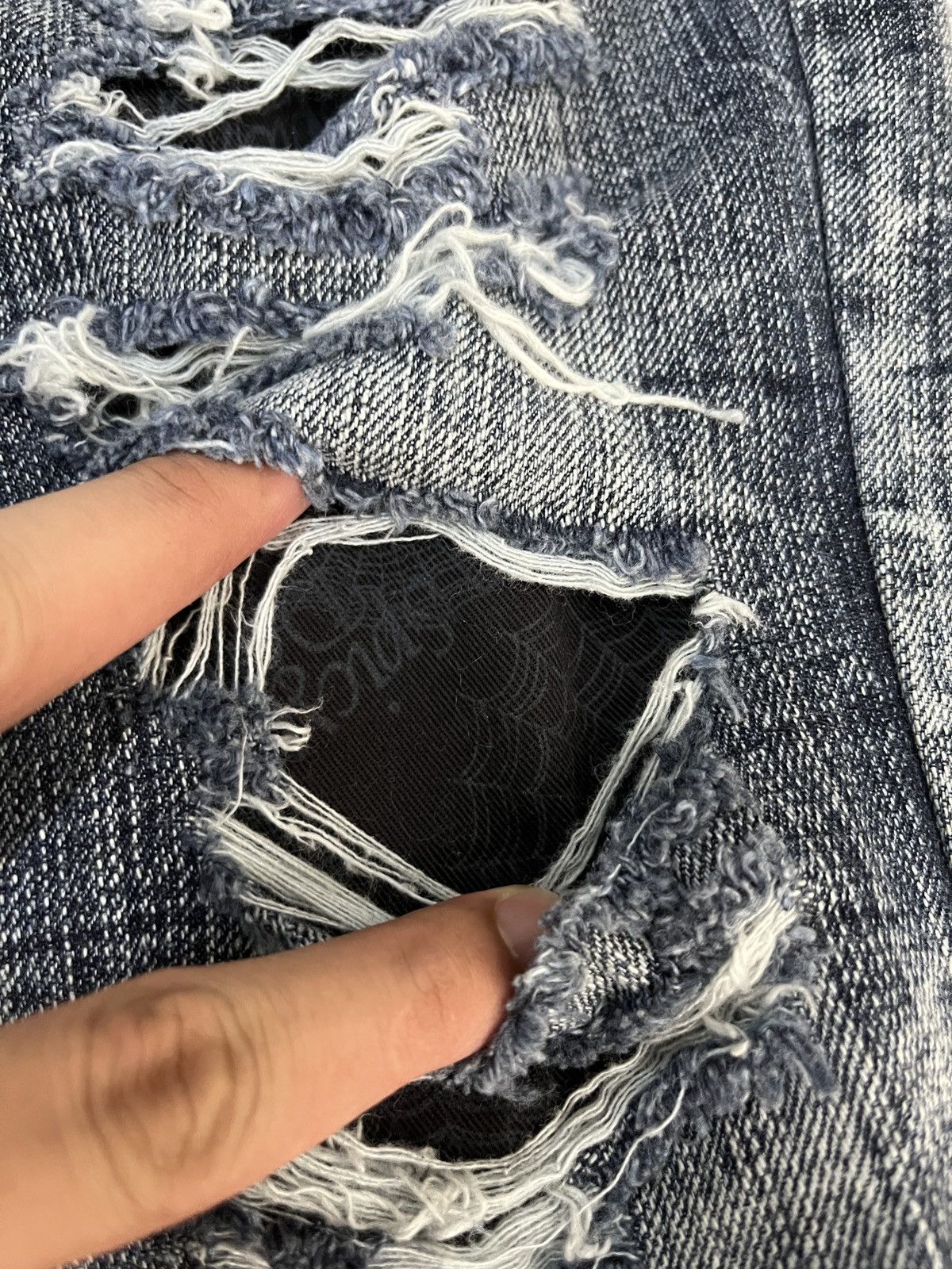Japanese Brand Vintage Punk Wrinkle Denim Flared Size US 33 - 5 Thumbnail