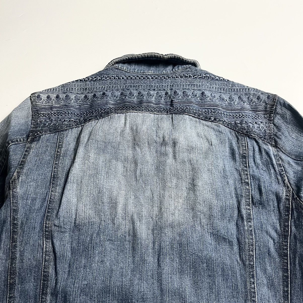 Japanese Brand Semantic Unique Pattern double zipper denim jacket Size US S / EU 44-46 / 1 - 6 Thumbnail