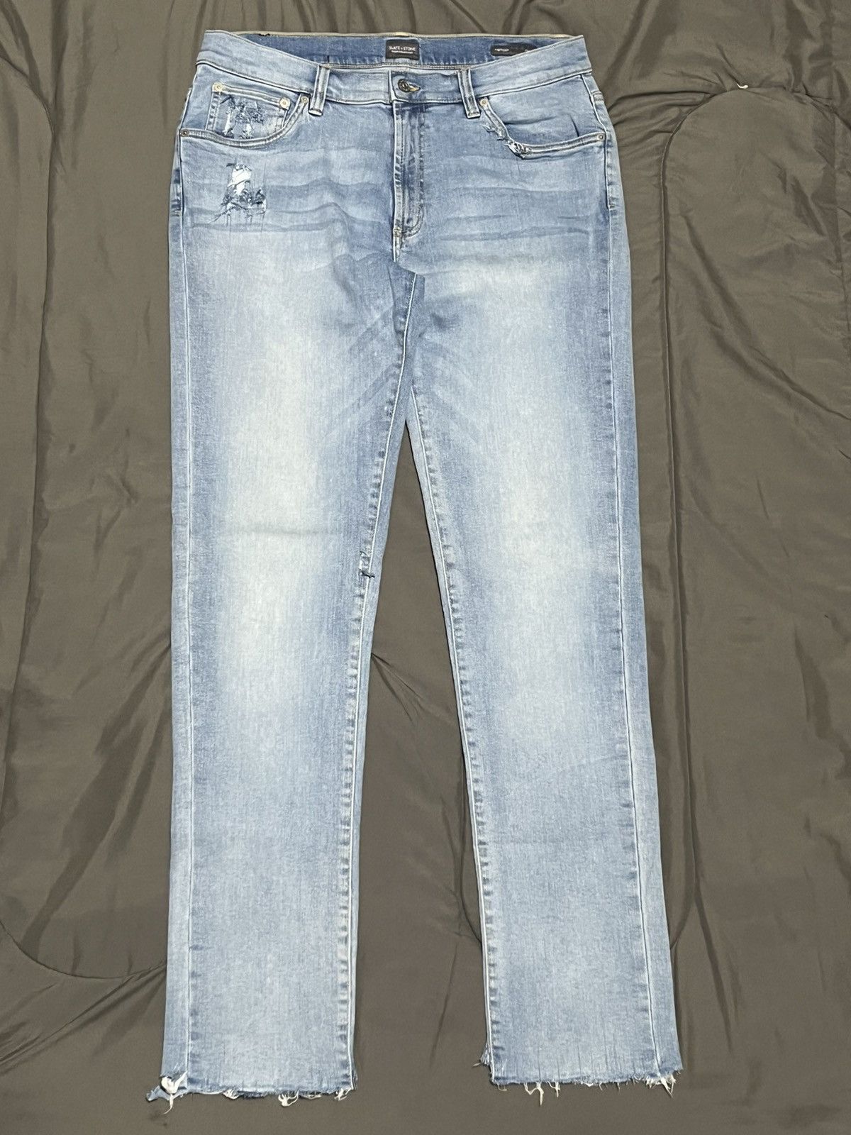 Slate & Stone Slate & Stone Hand Distressed Skinng Denim Size US 32 / EU 48 - 2 Thumbnail