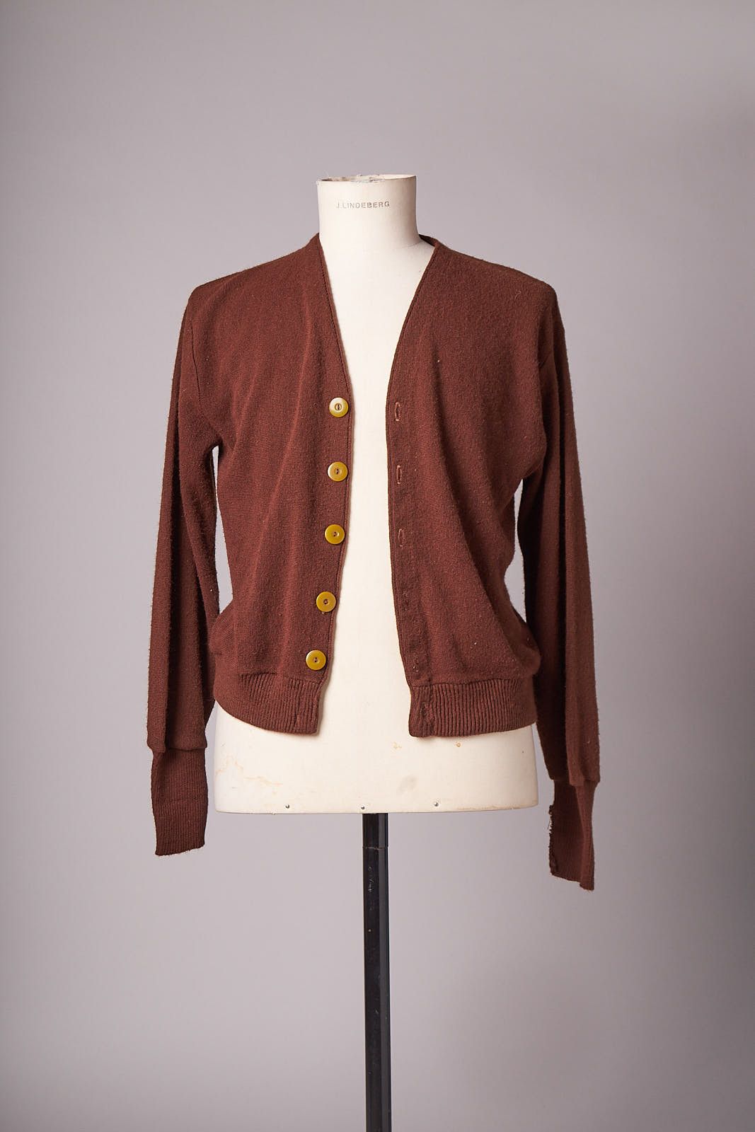 Vintage 1960s Brown Springfoot Cardigan Sweater Size US M / EU 48-50 / 2 - 2 Thumbnail