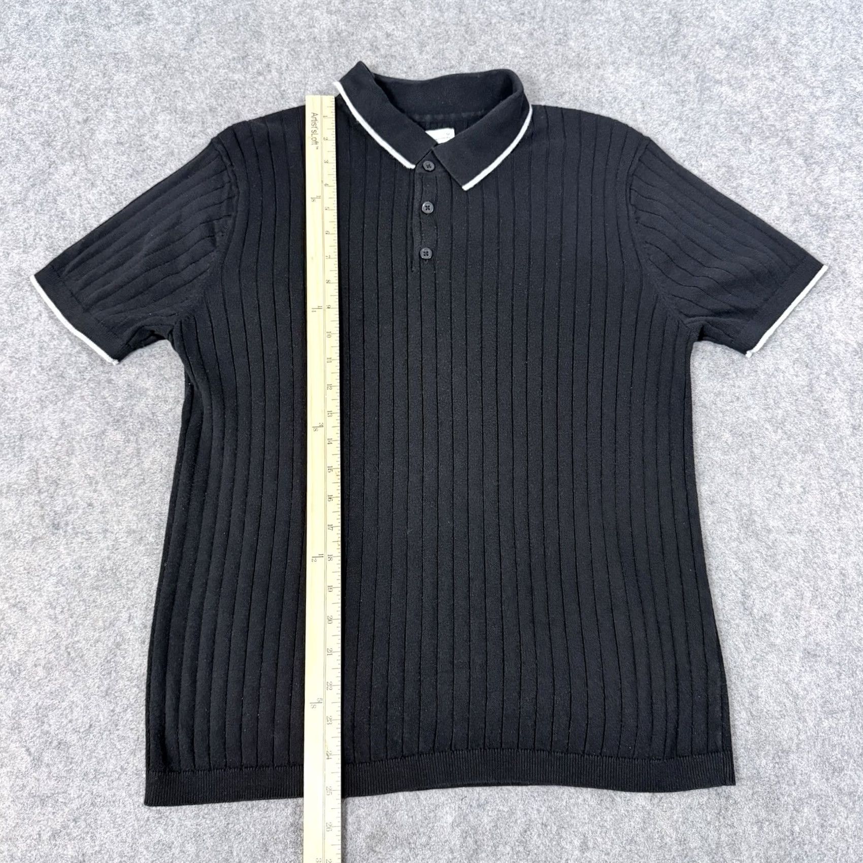Vintage Sonoma Polo Shirt Short Sleeve Lightweight Ribbed Black Men's Medium Polo Shirt Black Size US M / EU 48-50 / 2 - 5 Thumbnail