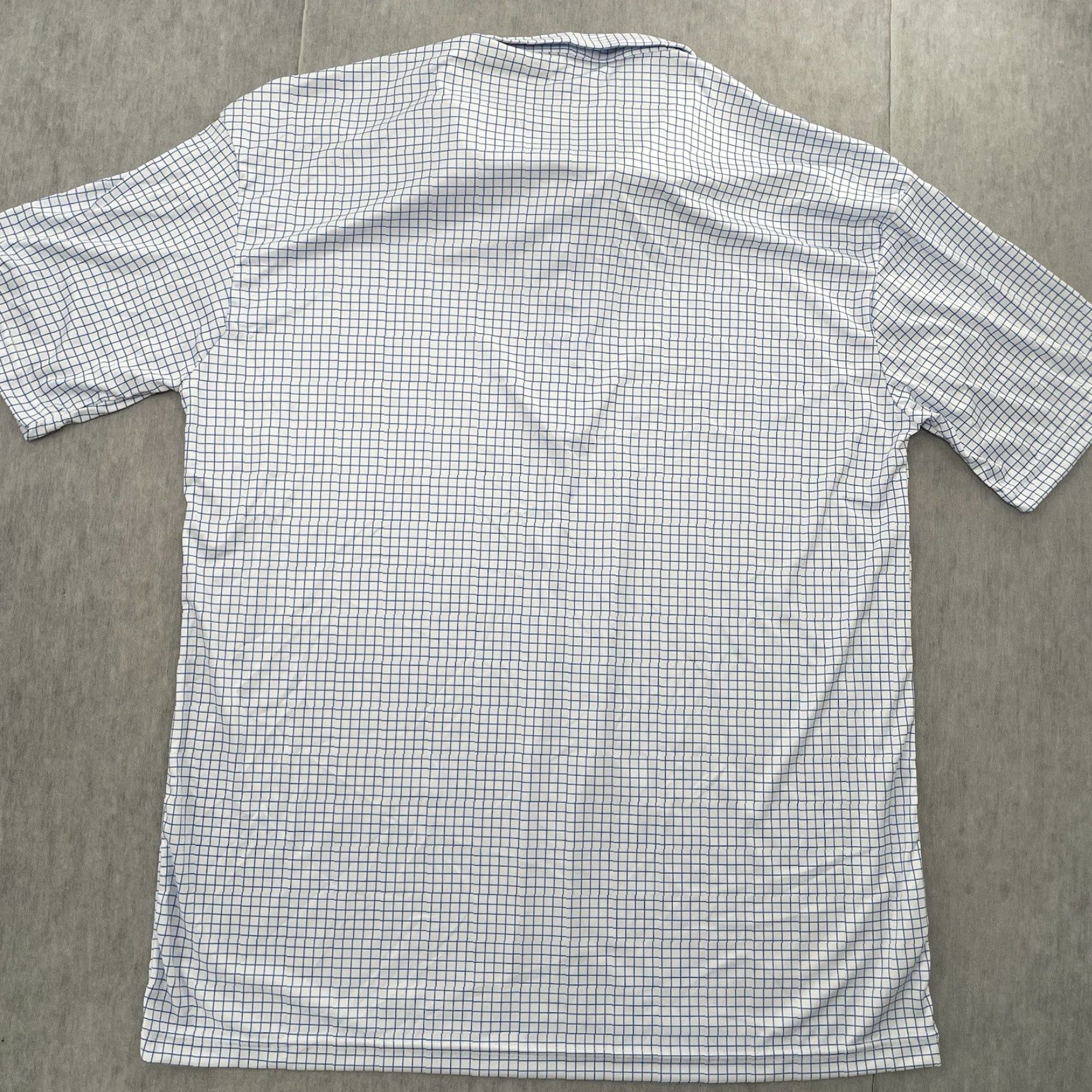 CO Collars & Co Shirt Polo 2XL Blue White Short Sleeve Dress Collar Men Size 48R - 2 Thumbnail