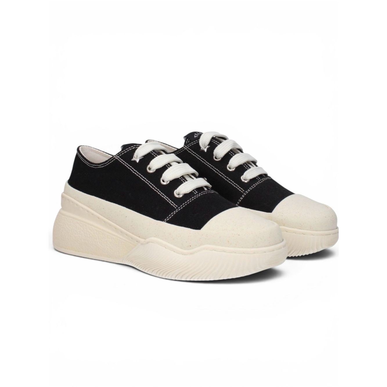Stella McCartney Stella McCartney Loop Platform Sneakers EU 37 Black White V Size US 7 / IT 37 - 1 Thumbnail