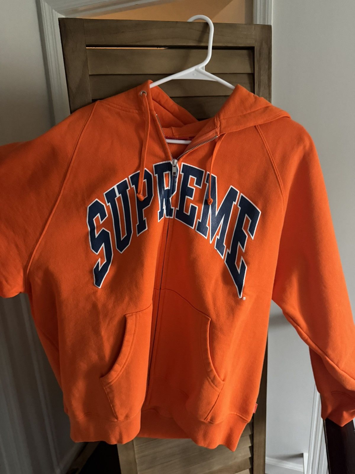 Supreme Supreme Cracked Raglan Zip Up Hooded Sweatshirt Size US L / EU 52-54 / 3 - 3 Thumbnail