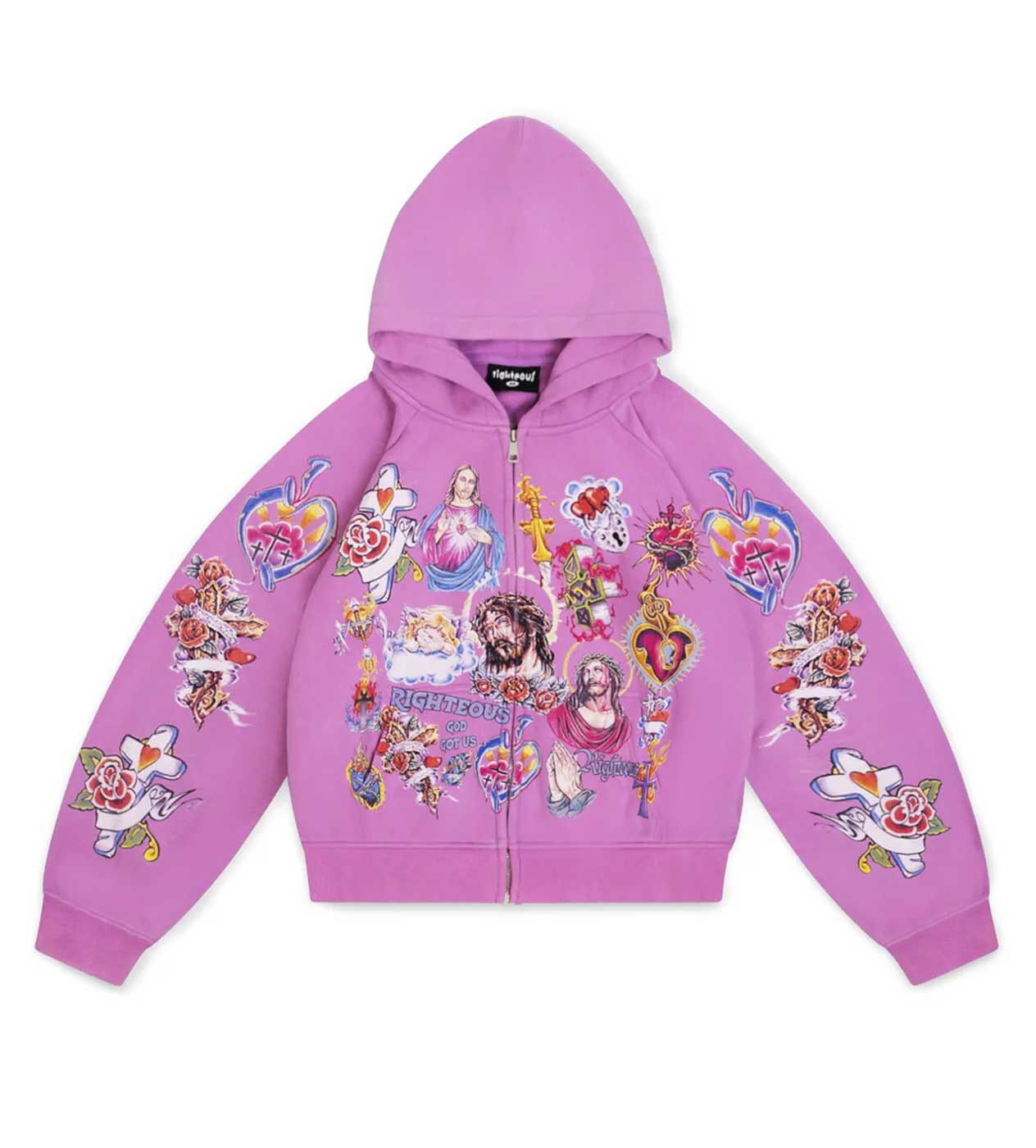 Other Righteous Risen King Zip Up Hoodie Purple Size US XL / EU 56 / 4 - 1 Thumbnail