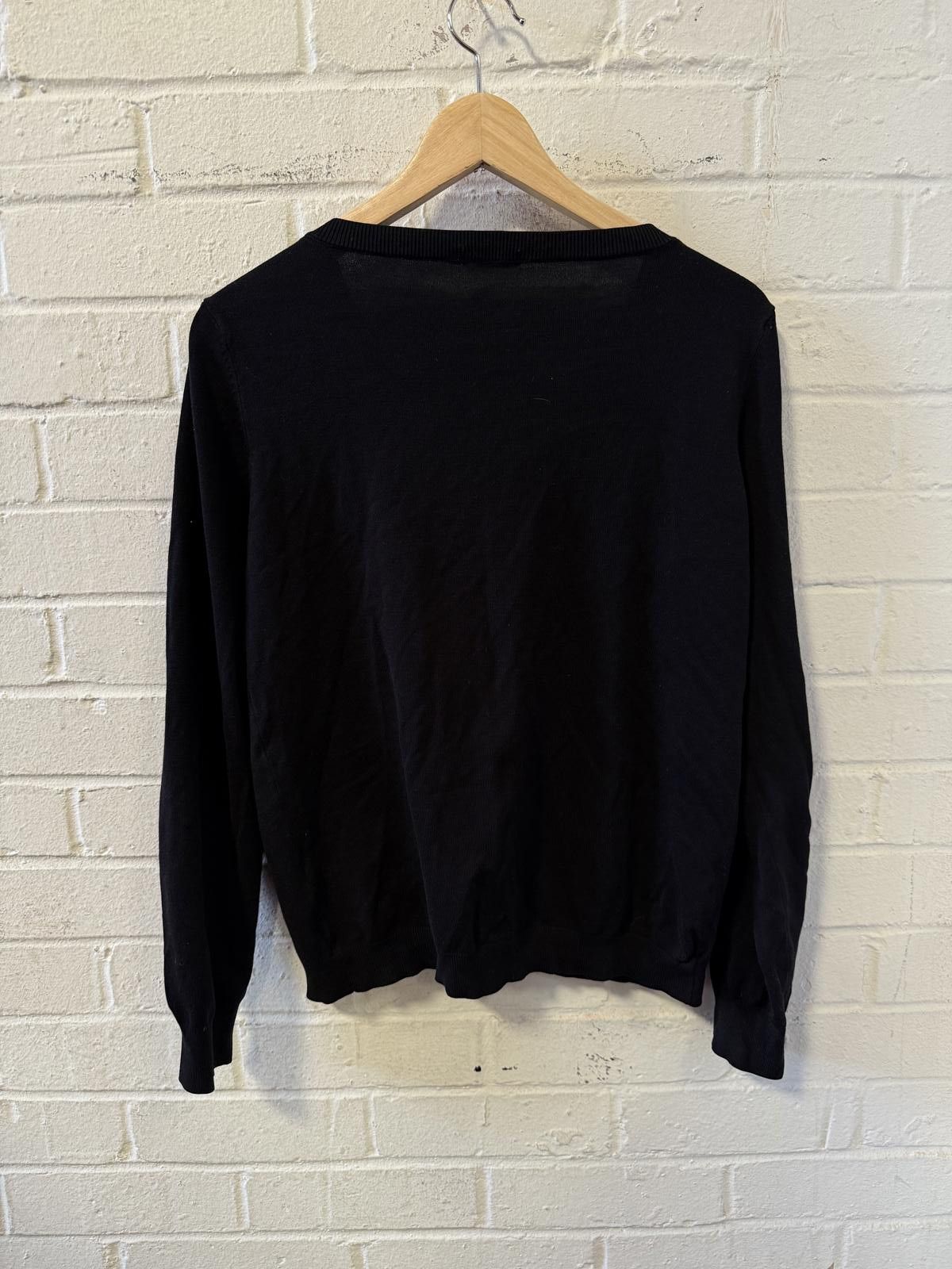 Designer Black Button-Up Cardigan Sweater Size M / US 6-8 / IT 42-44 - 4 Thumbnail