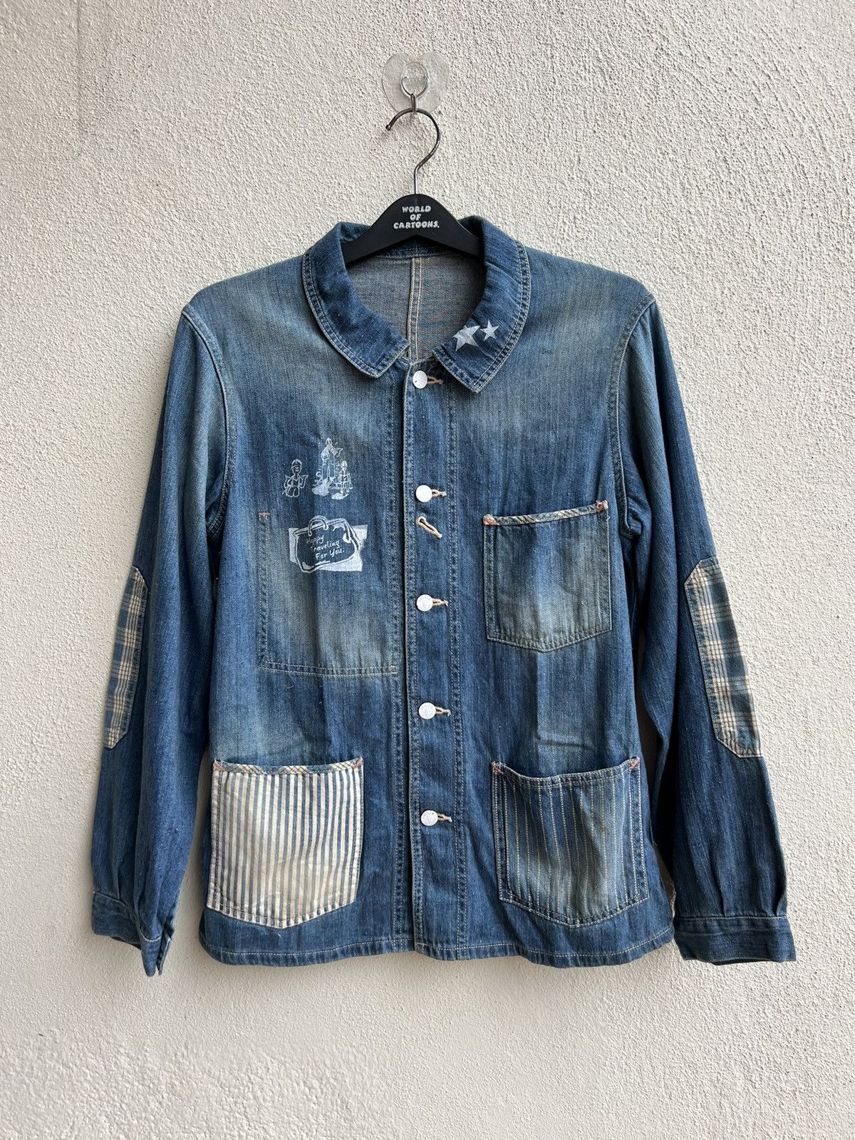 Porter Classic Porter Classic Light Denim Multiple Pocket Chore Jacket Size US S / EU 44-46 / 1 - 6 Thumbnail