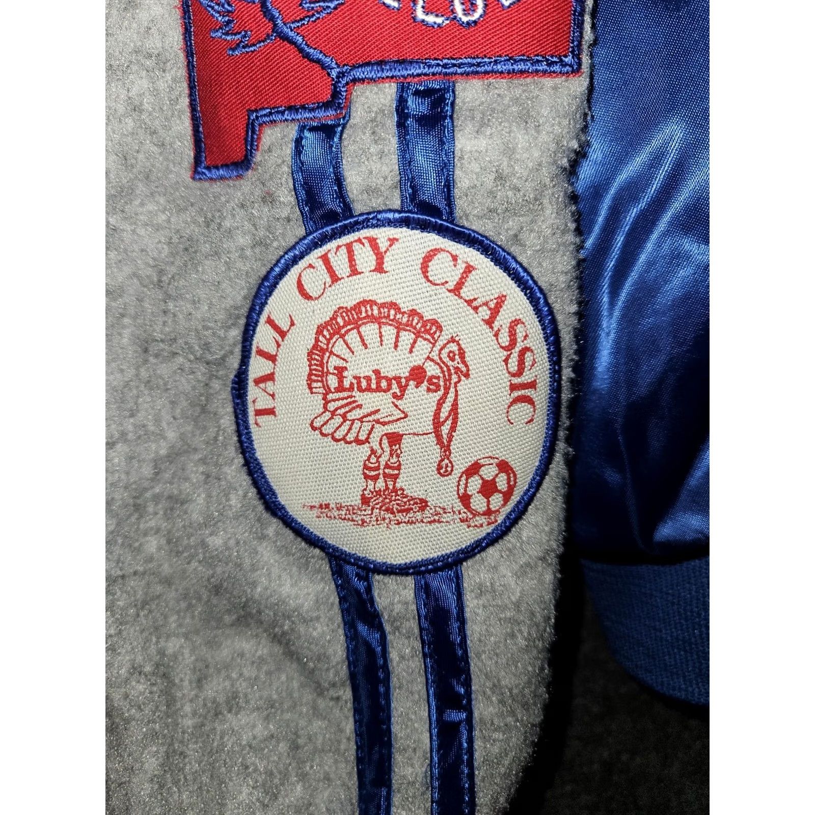 Vintage VINTAGE NASCO Jacket Mens Large Blue Satin Bomber Soccer Patches Made USA 80s Size US L / EU 52-54 / 3 - 7 Thumbnail
