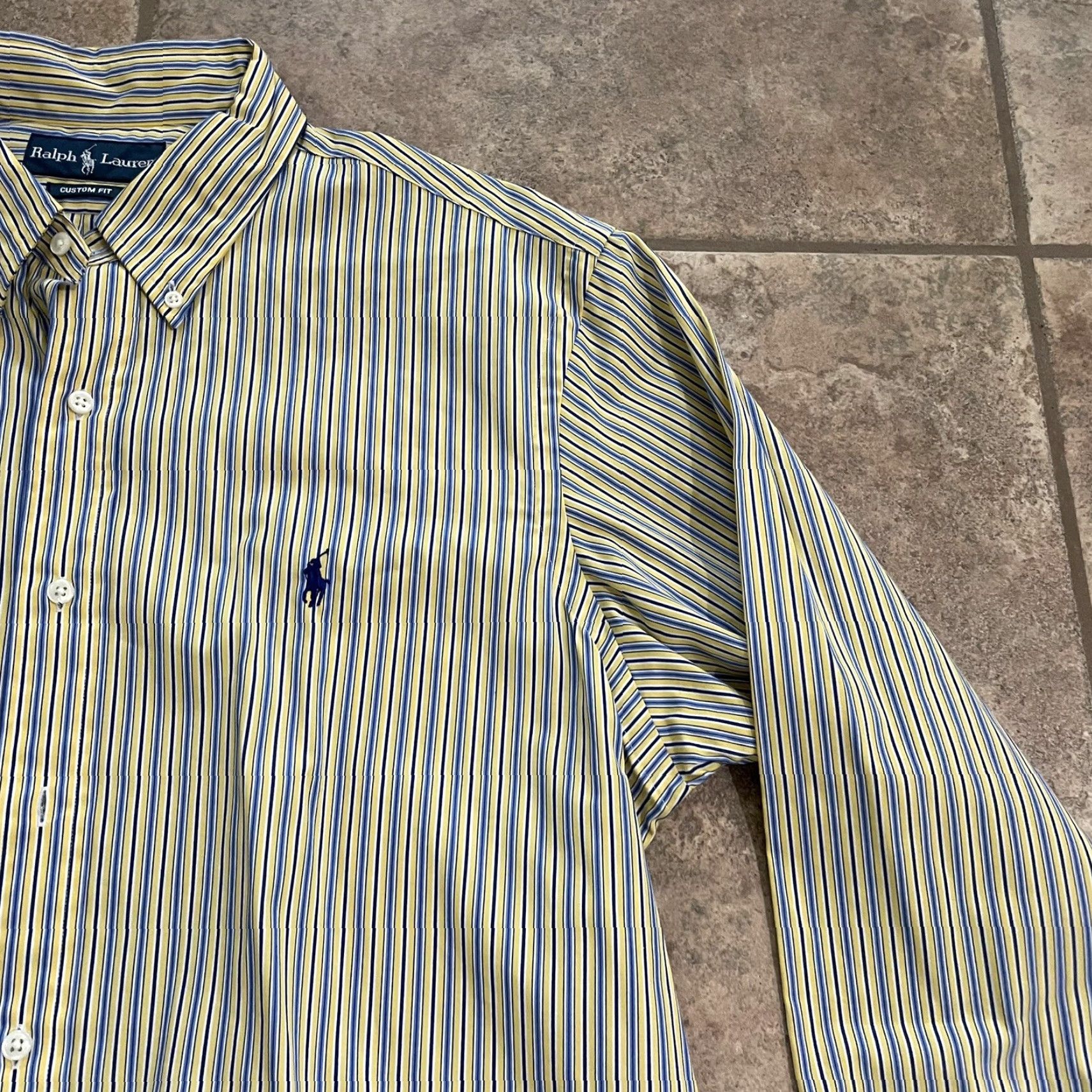 Ralph Lauren RALPH LAUREN Custom Fit Long Sleeve Striped Button-Up Shirt Mens Size 17 Multicolor Size US XL / EU 56 / 4 - 2 Thumbnail