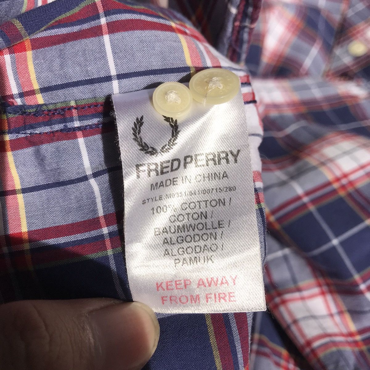 Fred Perry × Vintage Fred Perry Plaid Tartan Checkered Shirt Button down trimfit Size US XS / EU 42 / 0 - 10 Thumbnail