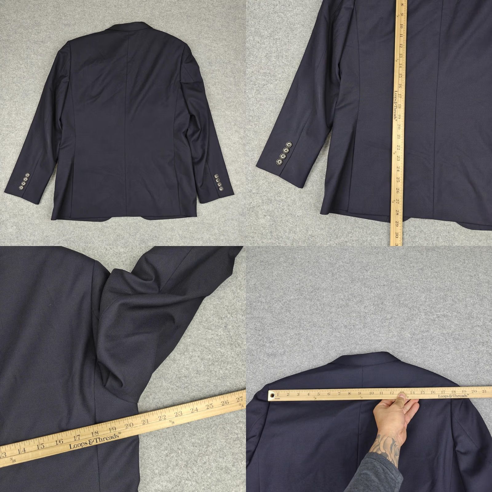 J.Crew J Crew Mens Blazer 40S Blue Wool Ludlow Super 120s Suit Jacket Size 40R - 8 Thumbnail