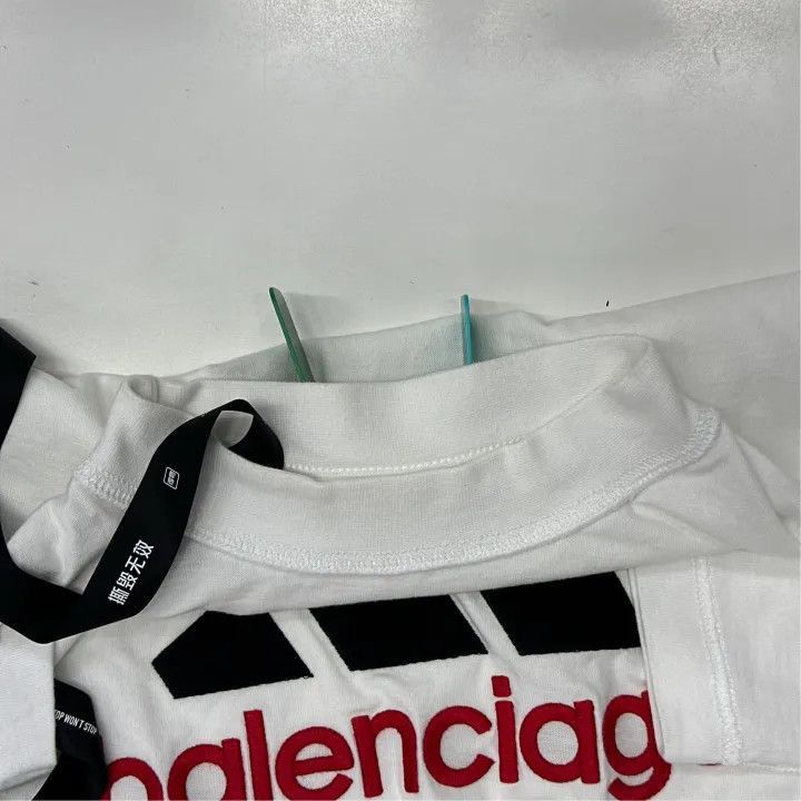 Balenciaga Balenciaga x Adidas Logo Embroidery T-Shirt 0079-2507 Size US M / EU 48-50 / 2 - 7 Thumbnail