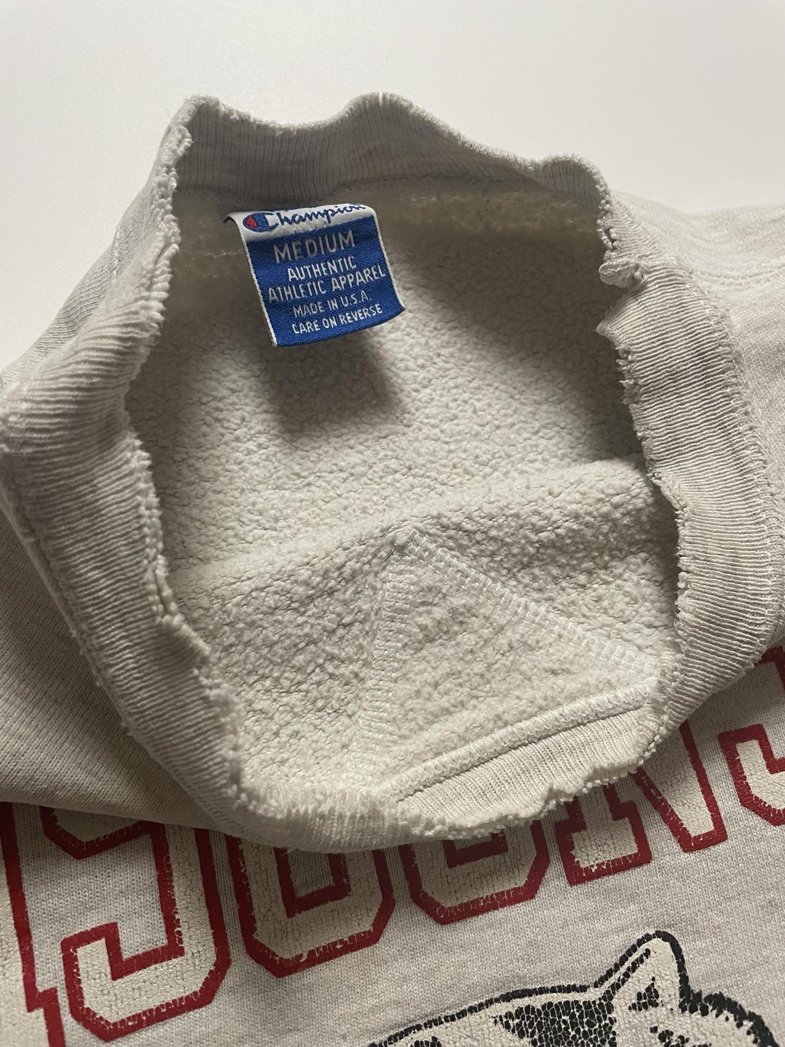 Champion × Vintage Vintage Champion Wisconsin Distressed Sweatshirt Size US M / EU 48-50 / 2 - 5 Thumbnail