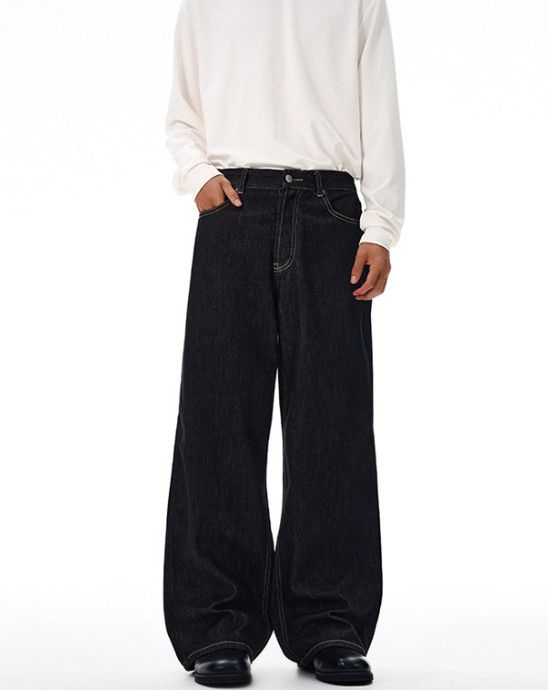Japanese Brand American high street men's loose straight-leg baggy jeans Size US 32 / EU 48 - 1 Thumbnail