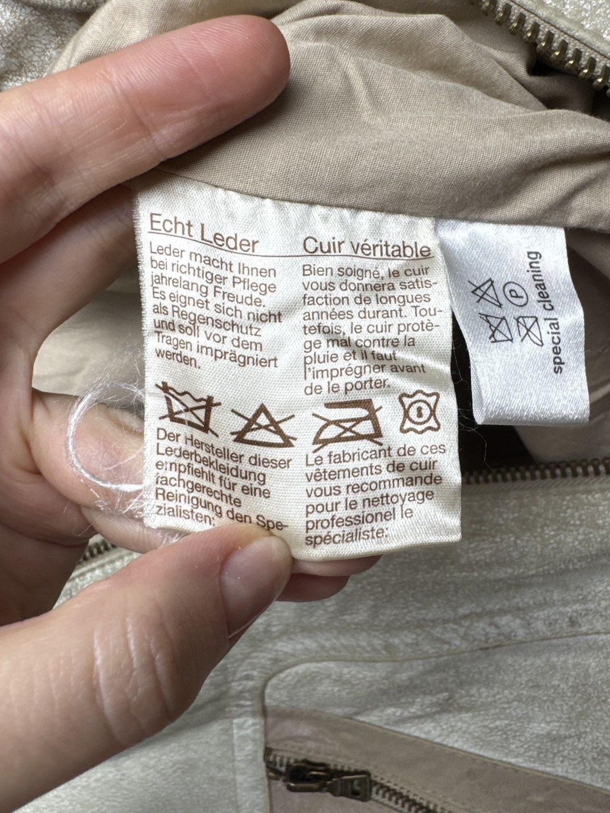 Other Leonardo White faded leather biker jacket vintage size 50 Size US M / EU 48-50 / 2 - 12 Thumbnail