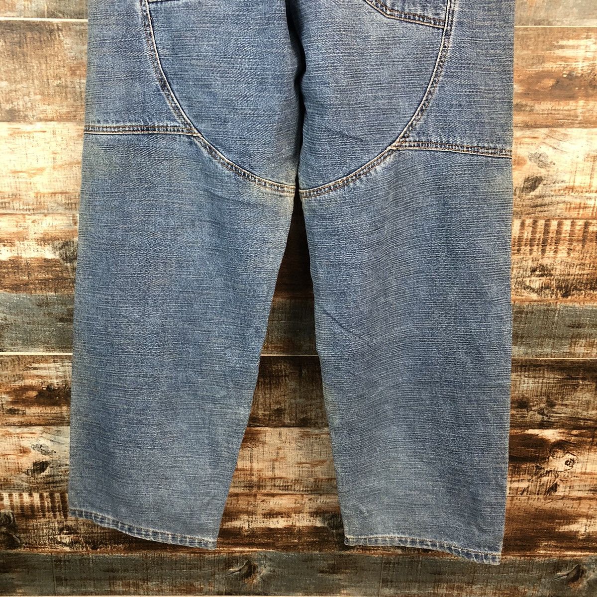 Ringspun DL Ring Spun double knee Blue vintage Denim Pants #C136 Size US 31 - 18 Thumbnail