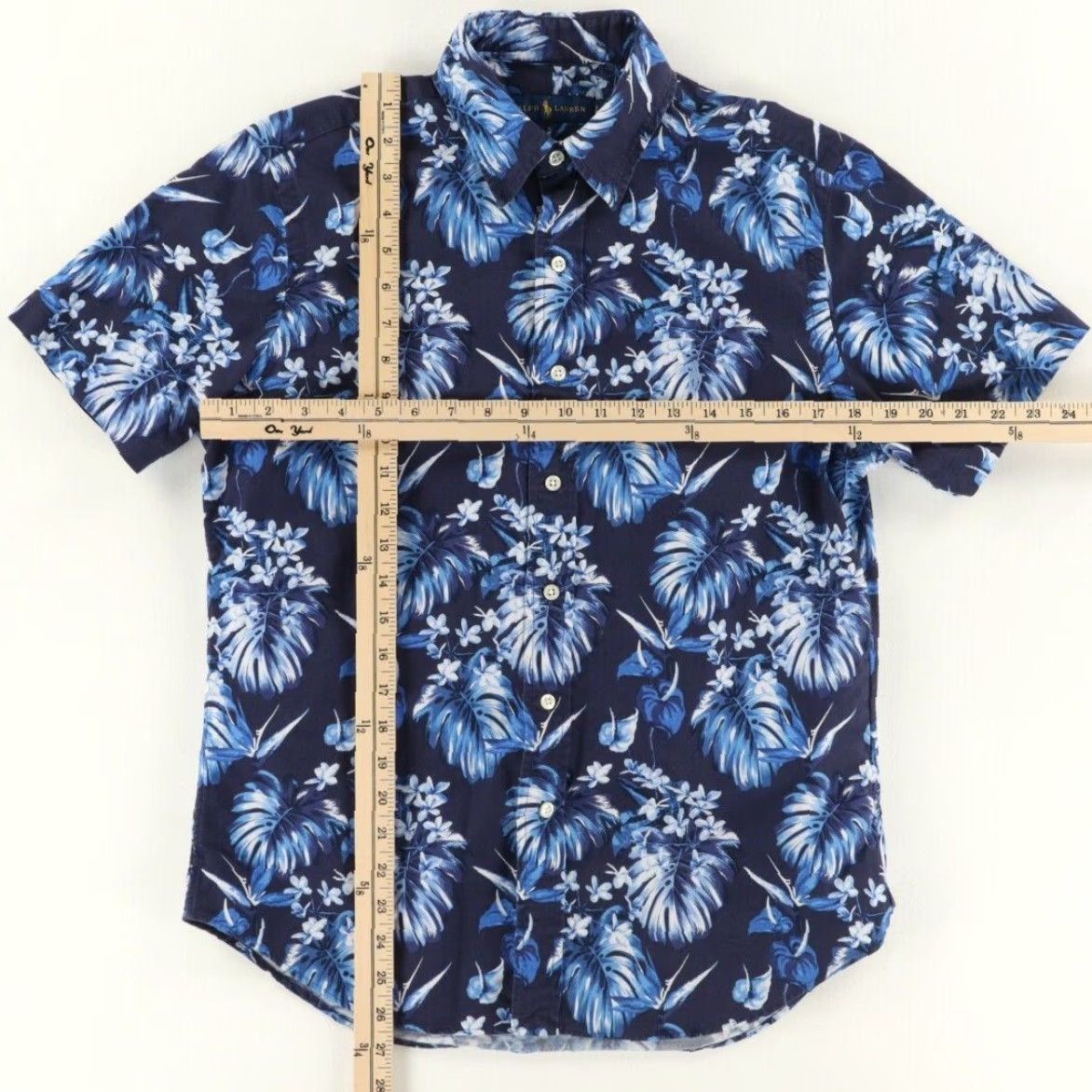 Polo Ralph Lauren Polo Ralph Lauren Twill Cotton Floral Button Up Shirt Blue Men's S Size US S / EU 44-46 / 1 - 3 Thumbnail