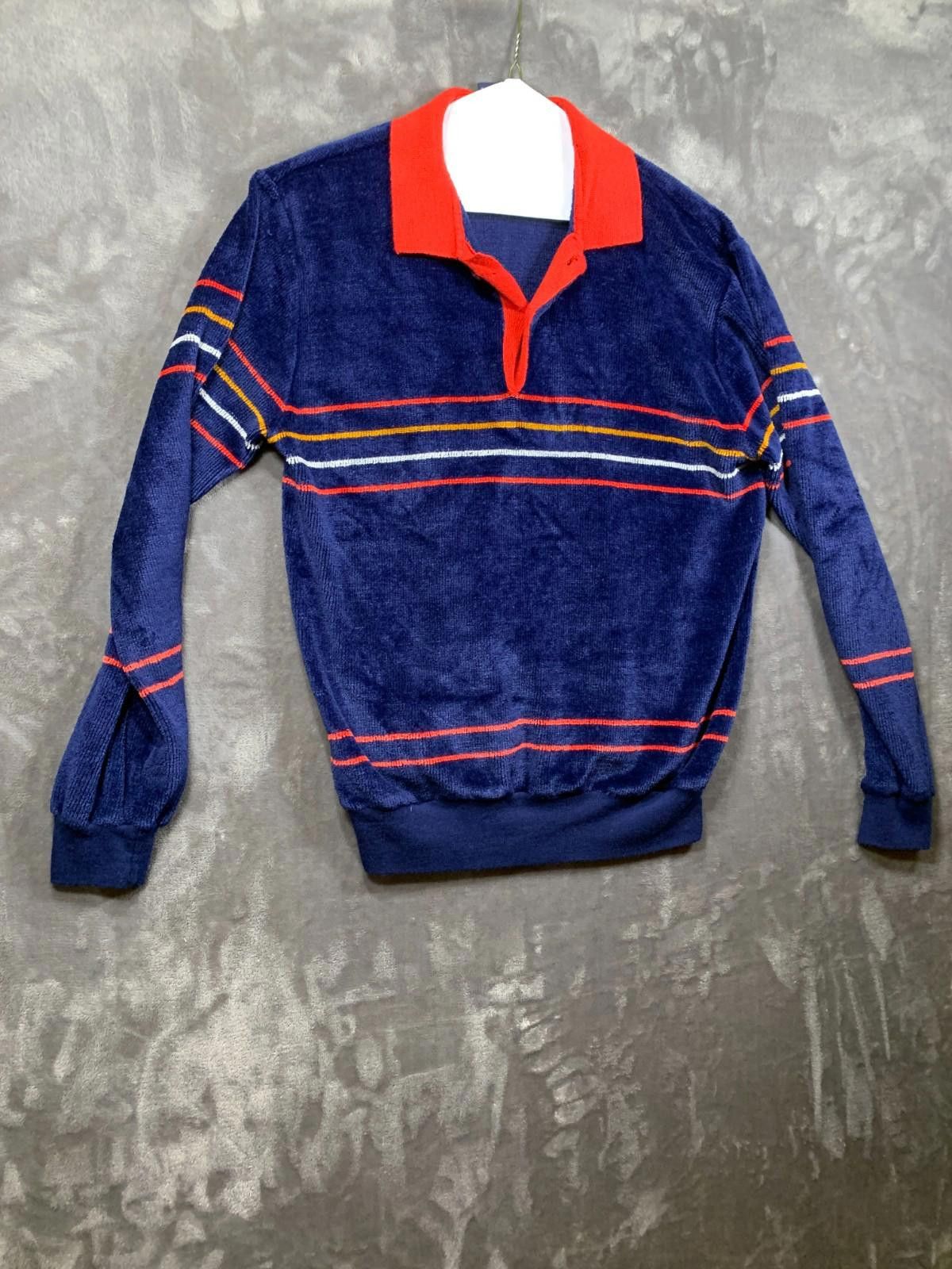Designer Left Bank Corduroy Vntg Shirt Men’s L Striped Surf 80s (105) Size US L / EU 52-54 / 3 - 1 Thumbnail