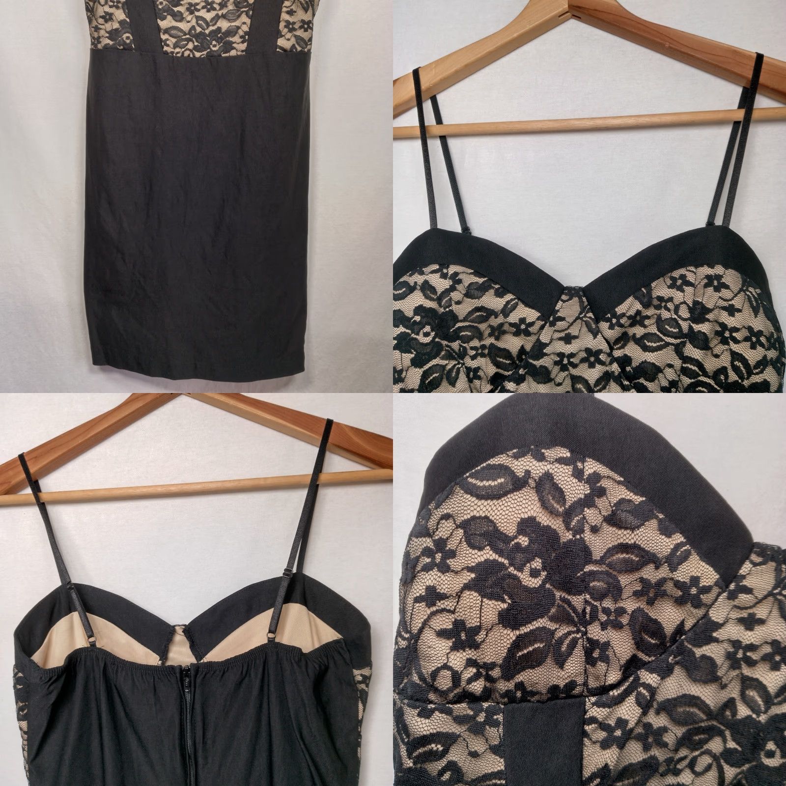 Vintage VINTAGE Top 10 Women's Mini Cocktail Dress Sleeveless Lace Sweetheart Party Evening Black Size M Size M / US 6-8 / IT 42-44 - 8 Thumbnail