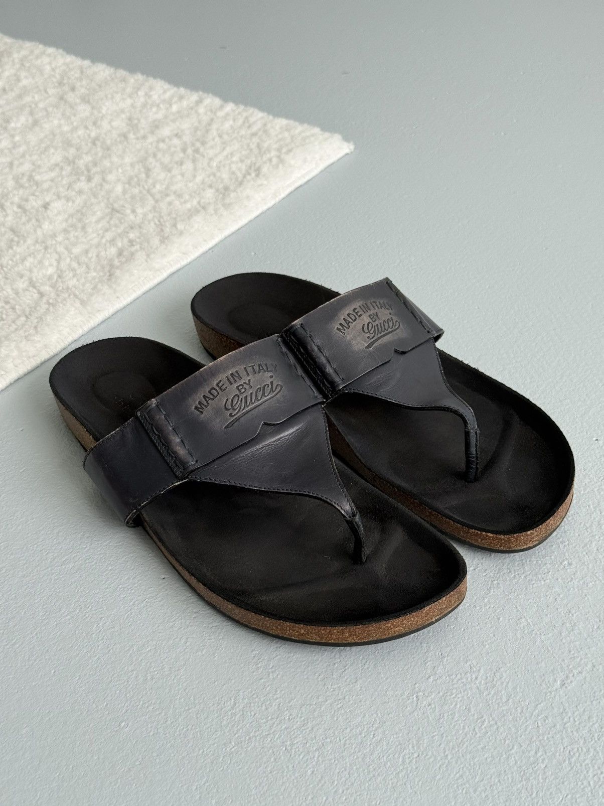 Gucci Gucci Italy Leather Cork Footbed Thong Sandals Flip Flops Size US 9 / EU 42 - 2 Thumbnail