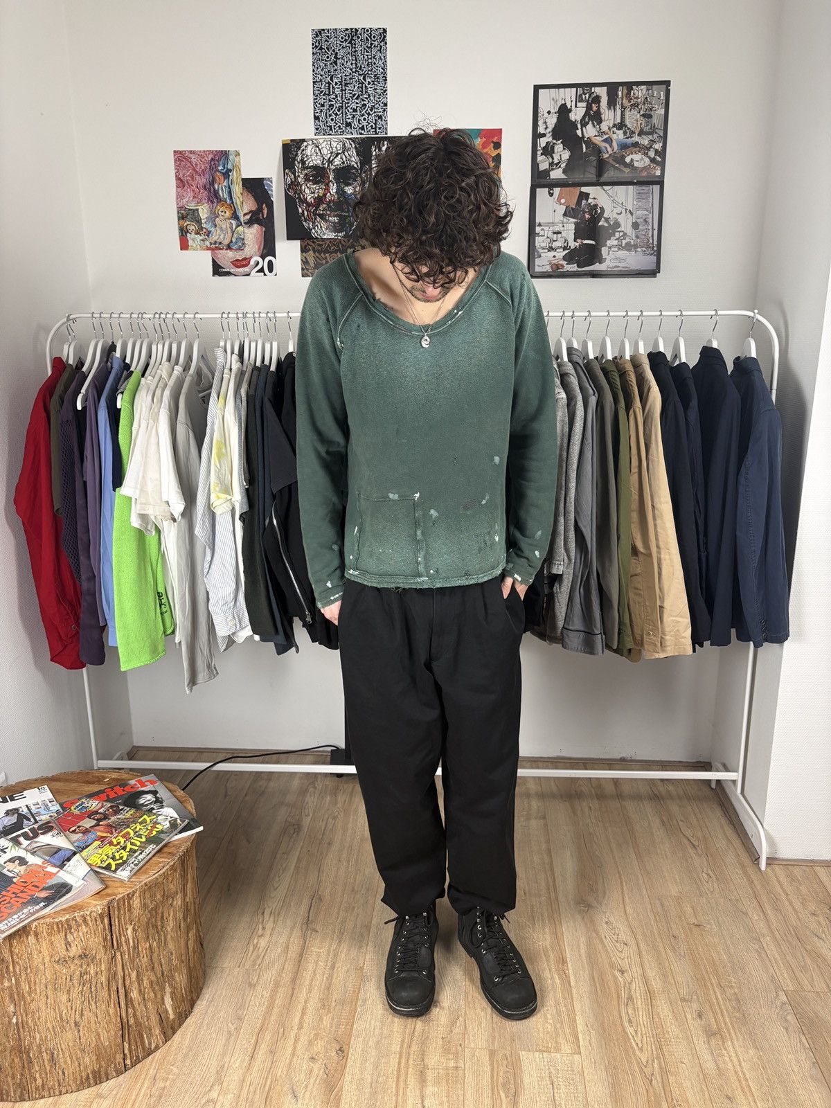 Kapital Kapital Archive Distressed Boro Sweatshirt Green Size US M / EU 48-50 / 2 - 2 Thumbnail