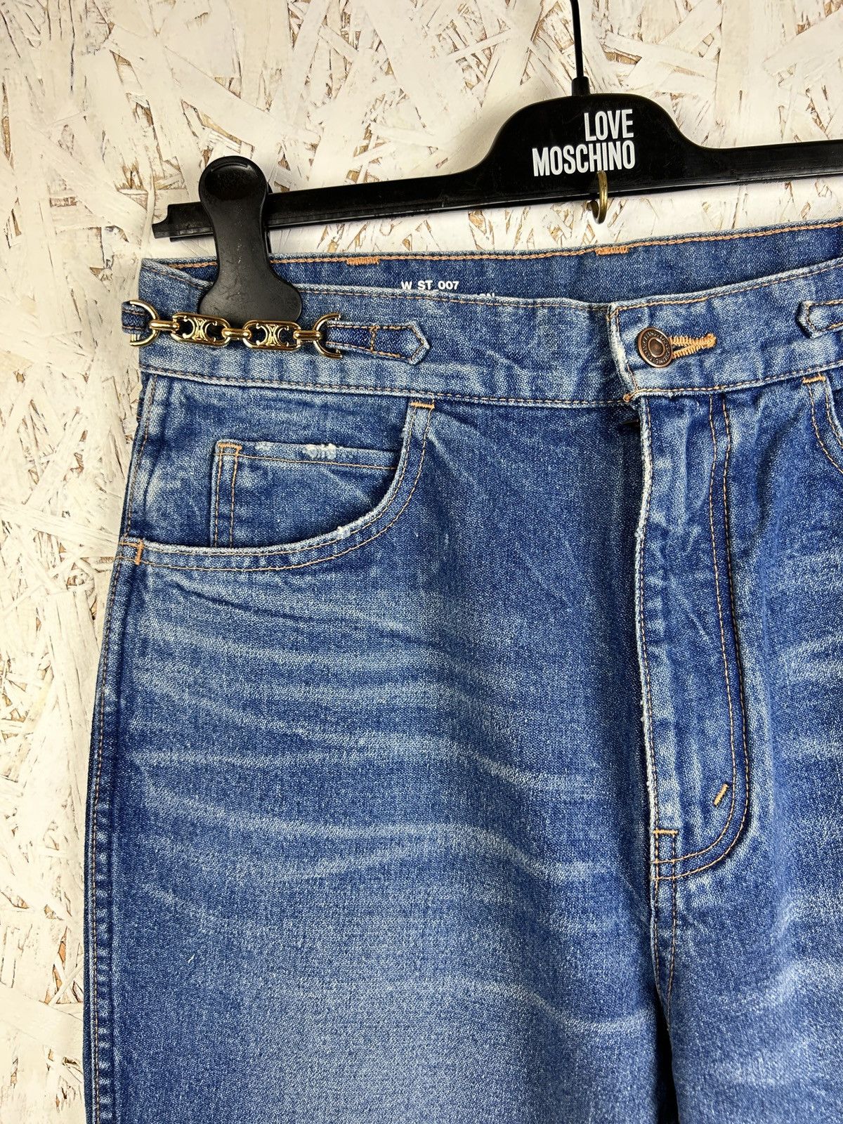 Celine × Hedi Slimane Celine Hedi Straight Leg Jeans Triomphe N548 173N 08SN Size 29" - 2 Thumbnail