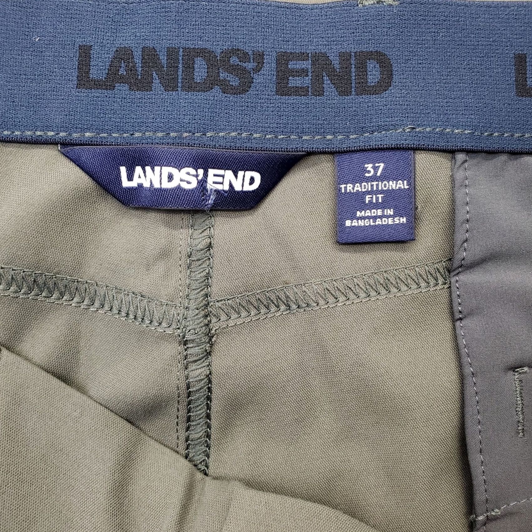 Lands' End Lands' End Men Green 37 Straight Leg Pants Dress Pants Regular Size: Mens Size 37: Green: Moisture Control: Preppy, Solid, Flat Front, Pockets, Sl... Size US 37 - 6 Thumbnail