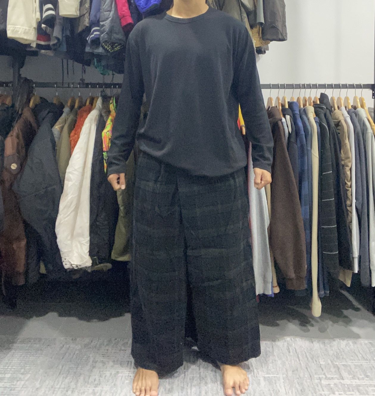 Designer × Issey Miyake × Japanese Brand Sick☠️ Studio Clip Corduroy Loose Pants Pleated Issey Miyake Size US 31 - 14 Thumbnail