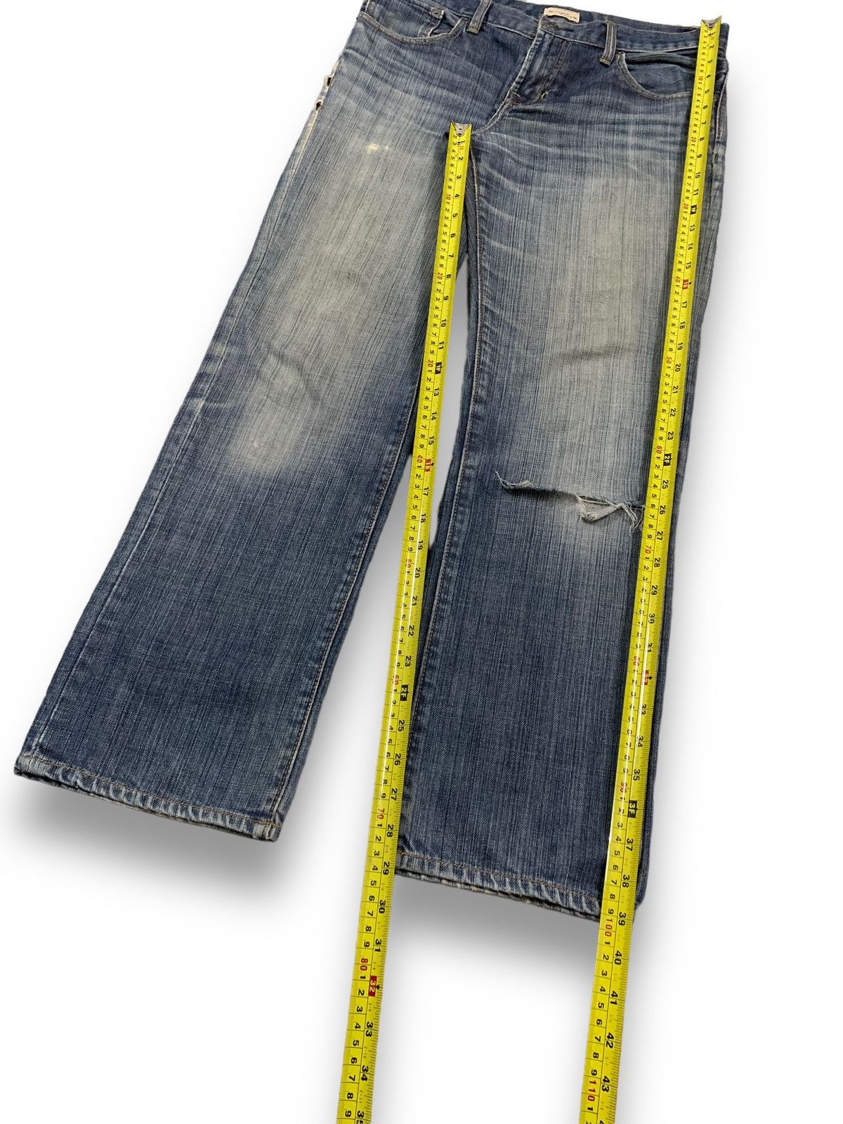 Gap × Yeezy Vintage Gap 1969 Faded Straight Leg Distressed Grunge Jeans Size US 32 / EU 48 - 14 Thumbnail