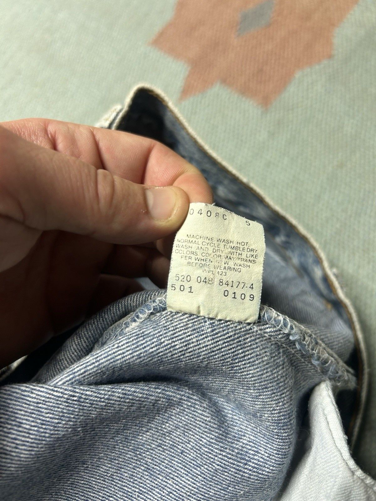 Vintage Vtg 80s Levis 501 jeans acid stone wash button fly USA 32x29 Size US 32 / EU 48 - 11 Thumbnail