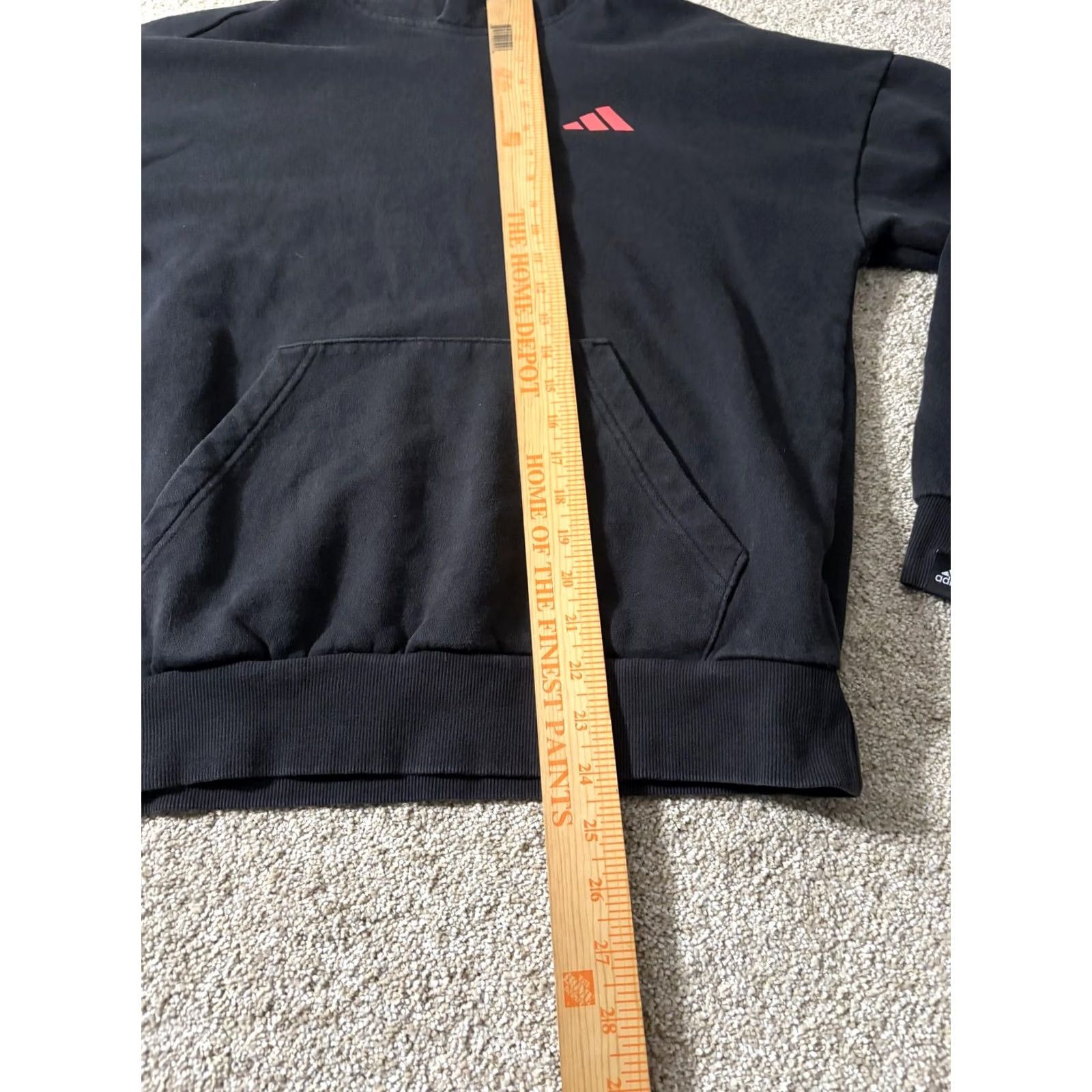 Adidas Adidas Hoodie Mens Small Black Three Stripes Graphic Fleece Sweatshirt Pullover Size US S / EU 44-46 / 1 - 2 Thumbnail