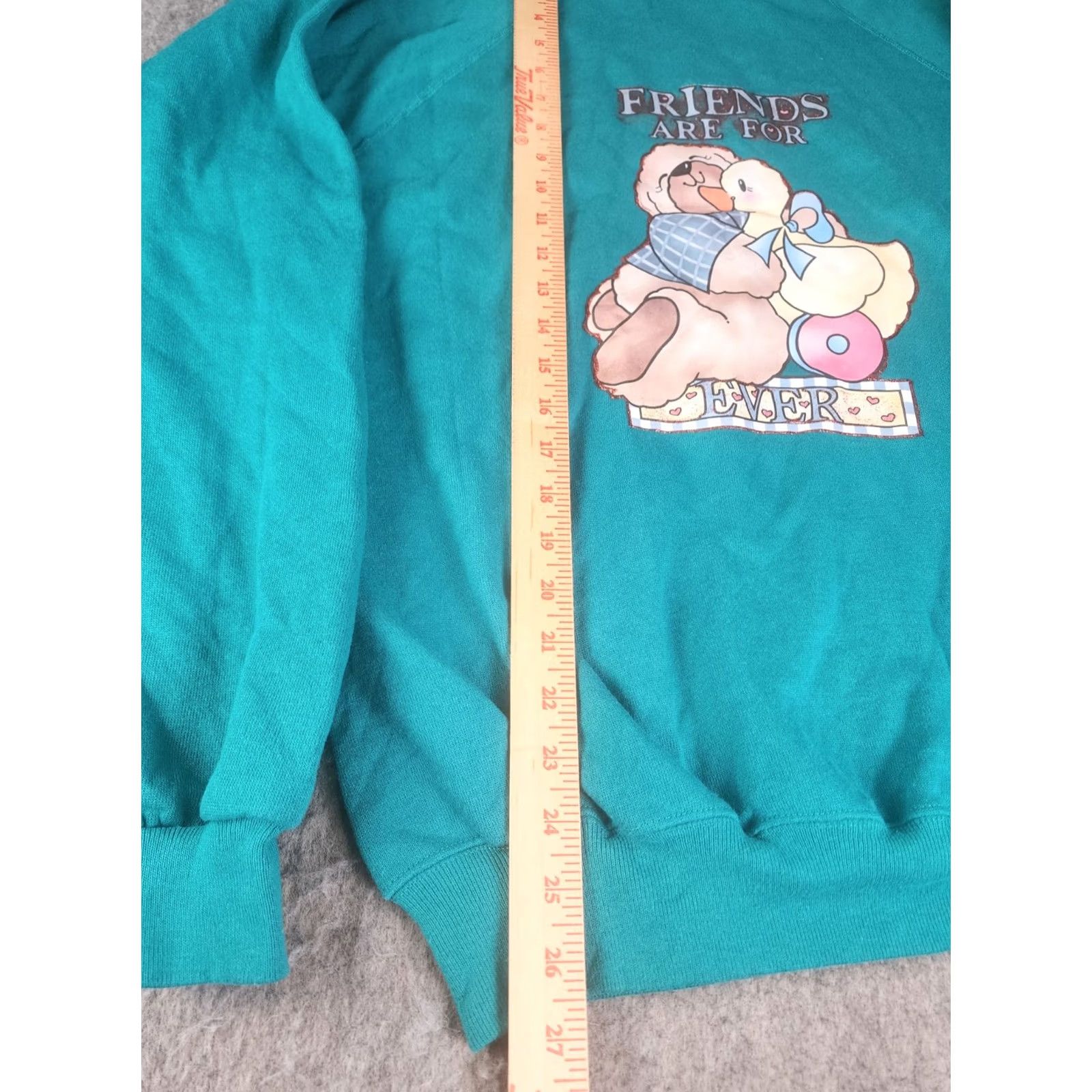 Hanes VINTAGE Hanes USA Sweatshirt Turquoise XL Men Crew Neck Long Sleeve Pullover Very Soft Friends Are Forever Size US XL / EU 56 / 4 - 6 Thumbnail