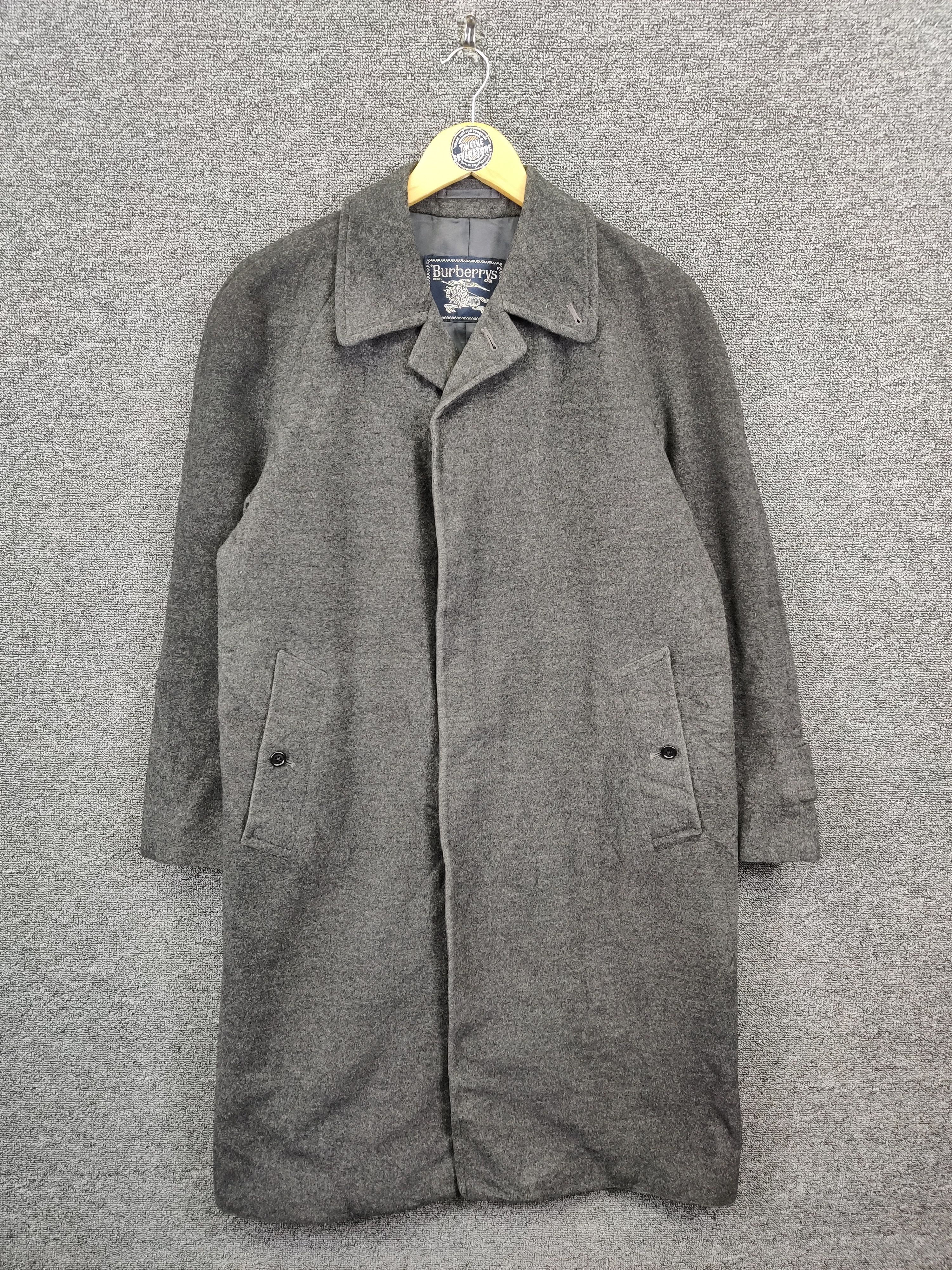 Burberry Vintage Burberry Herringbone Wool Long Coat Size US L / EU 52-54 / 3 - 1 Thumbnail