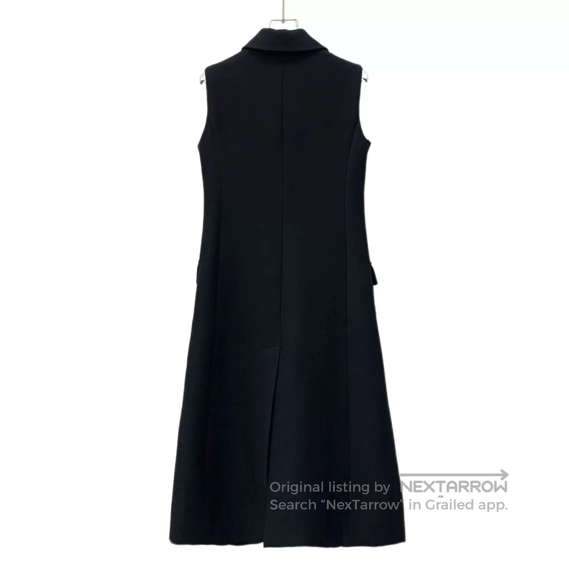 Dior black wool sleeveless button-up dress by dior. Size M / US 6-8 / IT 42-44 - 2 Thumbnail