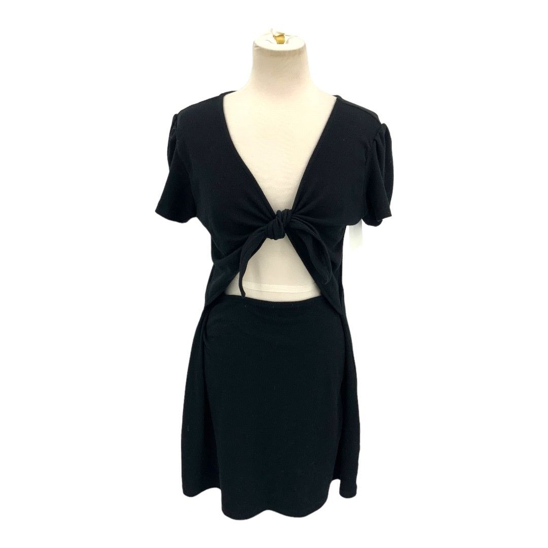 Other Abound Black Tie Front Rib Knit Dress Size XL NWOT Size XL / US 12-14 / IT 48-50 - 1 Thumbnail