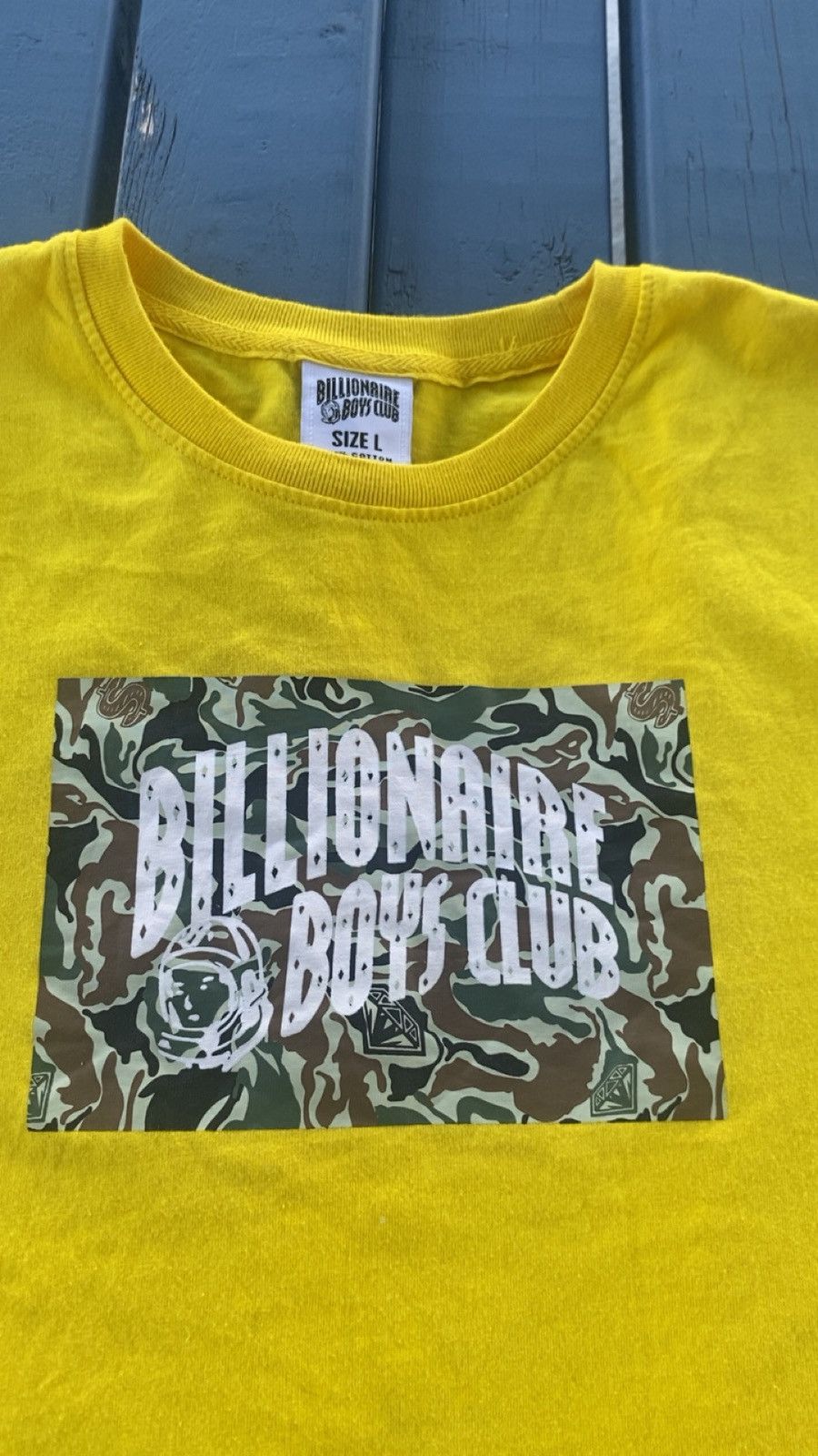 Billionaire Boys Club Yellow and camo green Billionaire Boys Club graphic t shirt Size US L / EU 52-54 / 3 - 2 Thumbnail